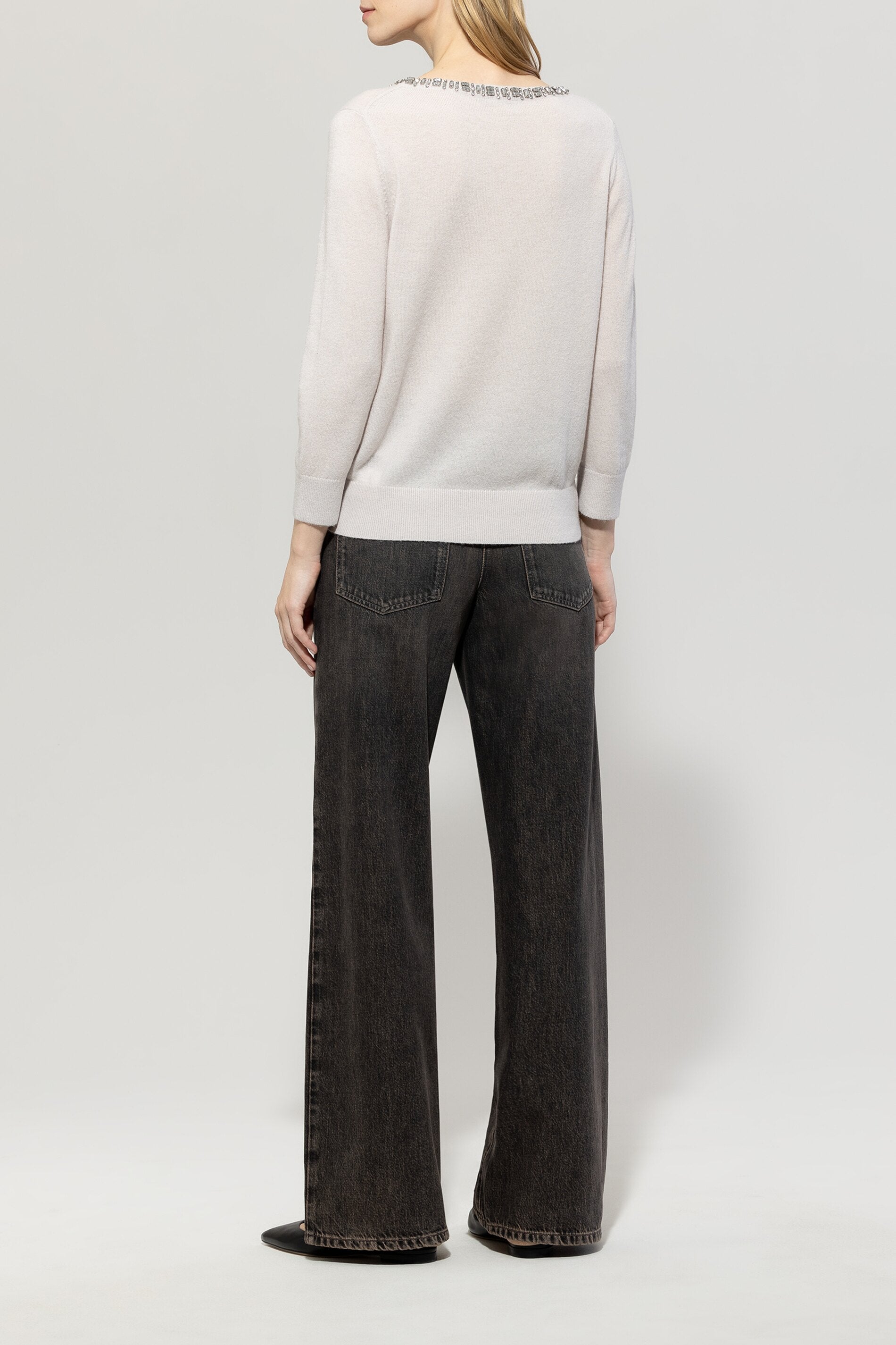 Wideleg-Denim - grey denim - Standard | Model Rück