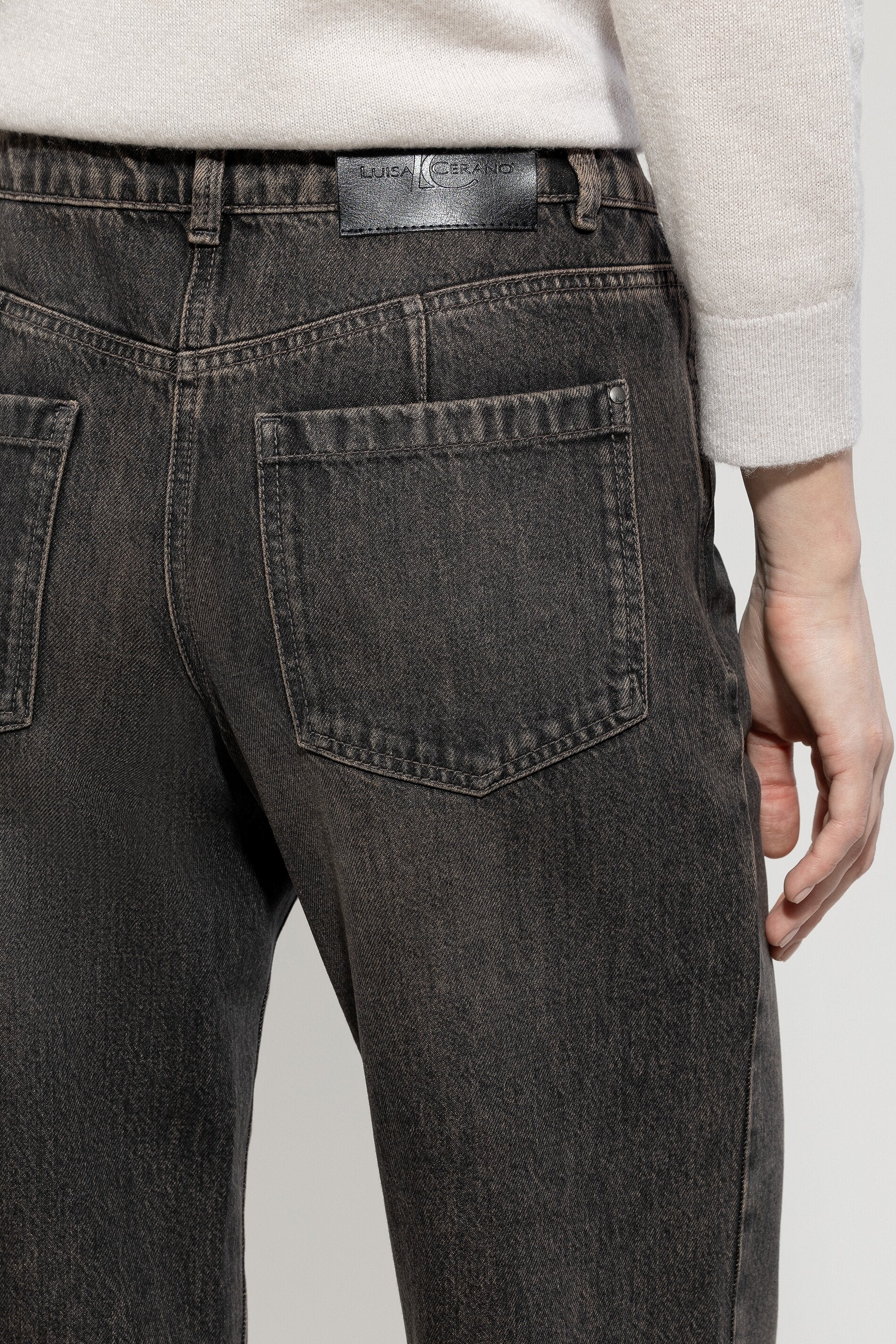 Wideleg-Denim - grey denim - Standard | Model Detail