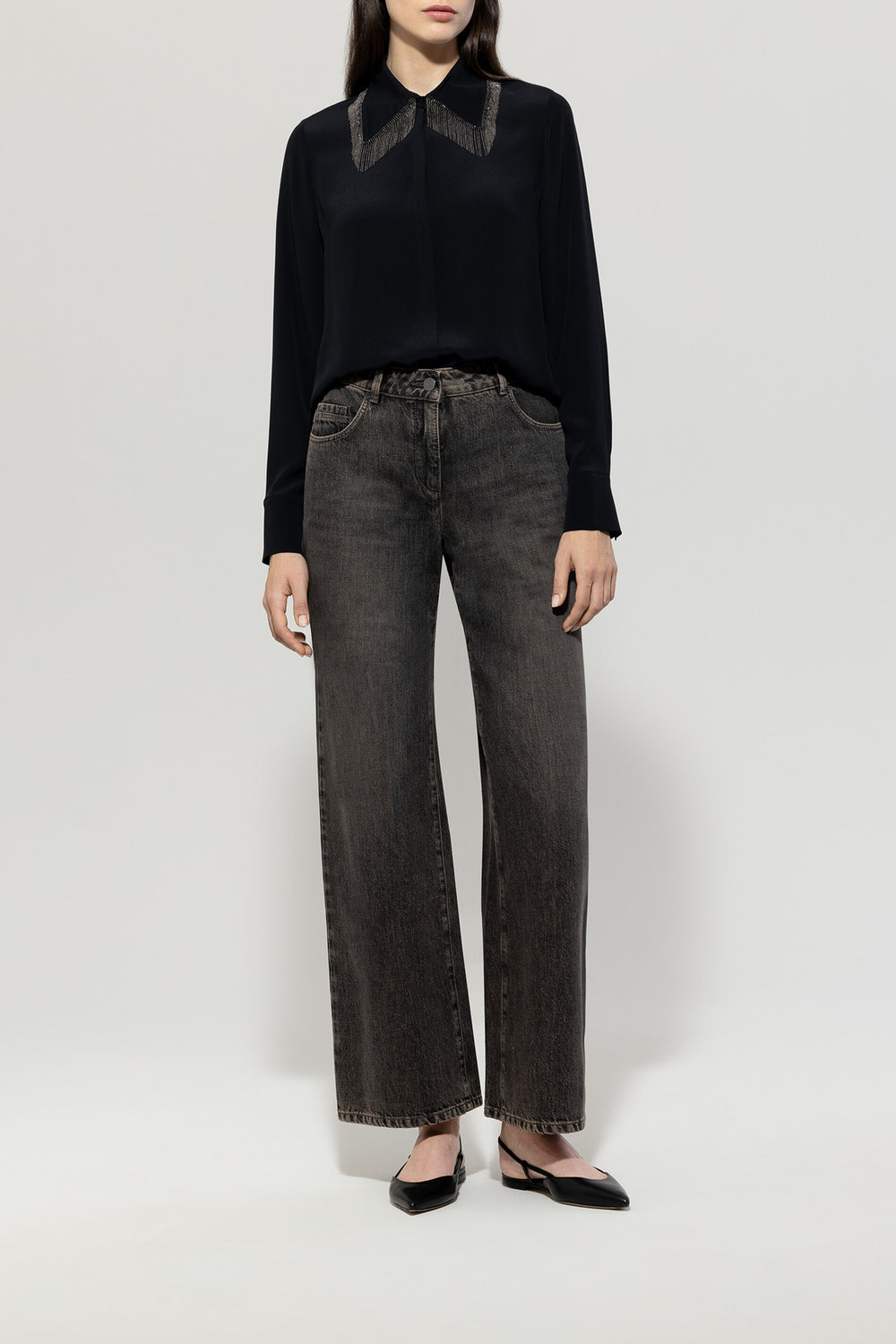 Wideleg denim - gray denim - medium version