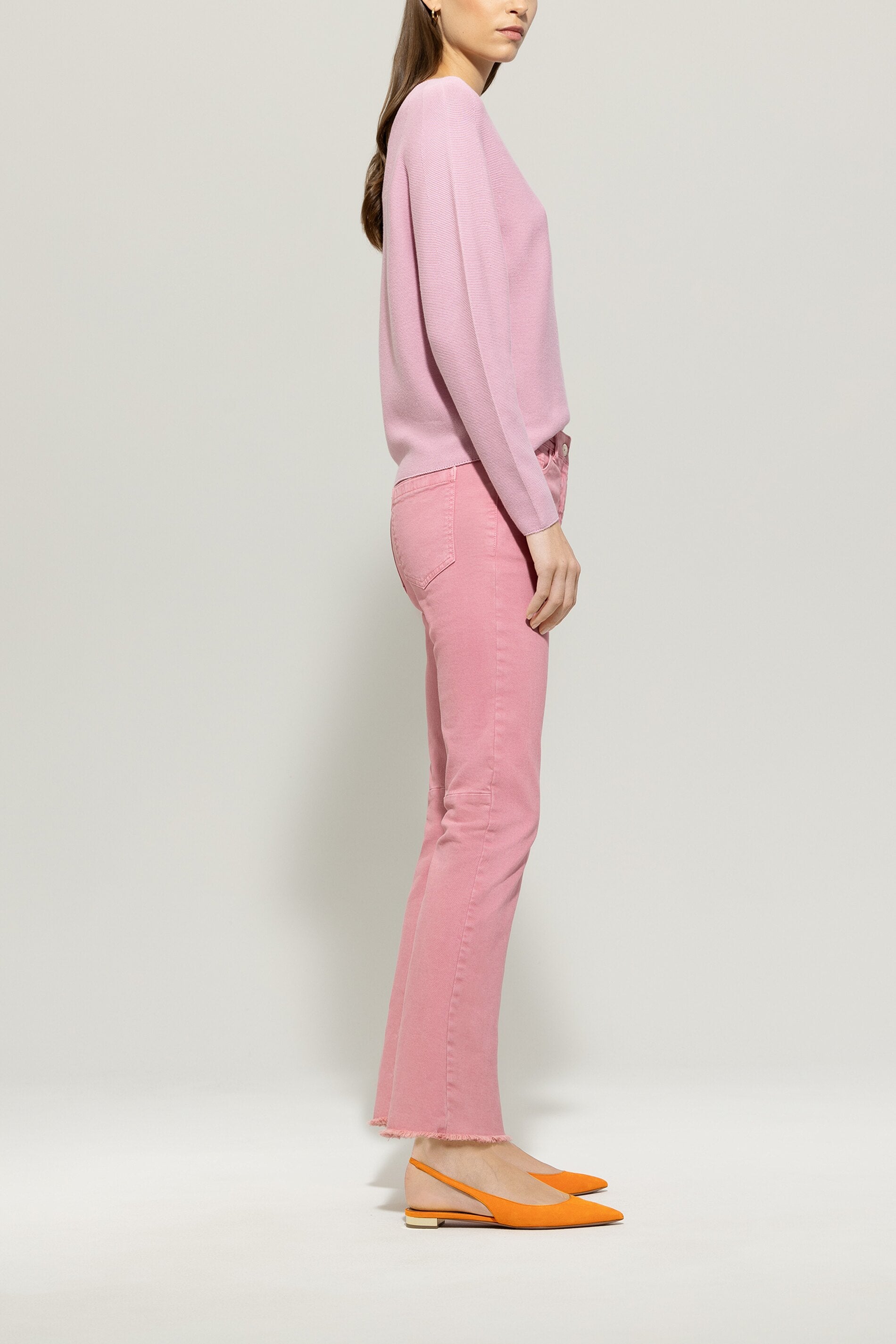 Authentic-Babyflare-Denim - cherry blossom - Standard | Model Seite