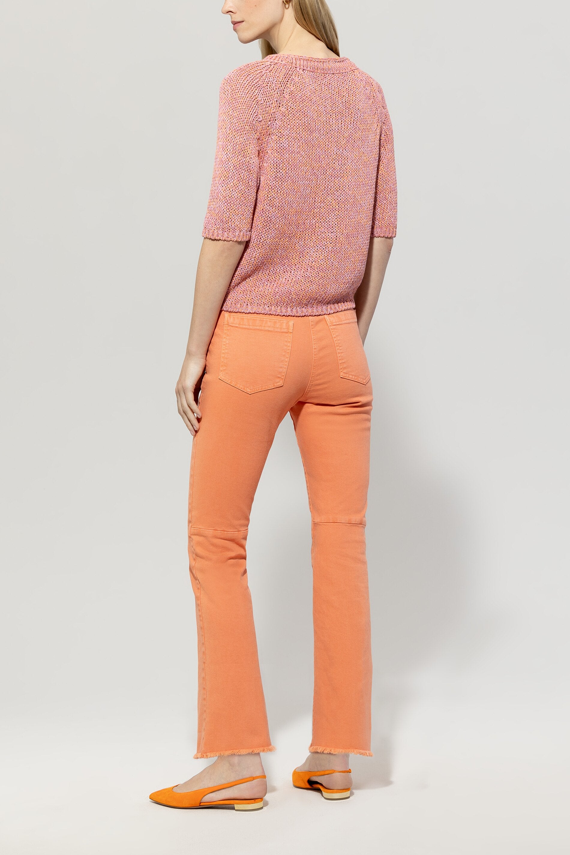 Authentic-Babyflare-Denim - peachy orange - Standard | Model Rück