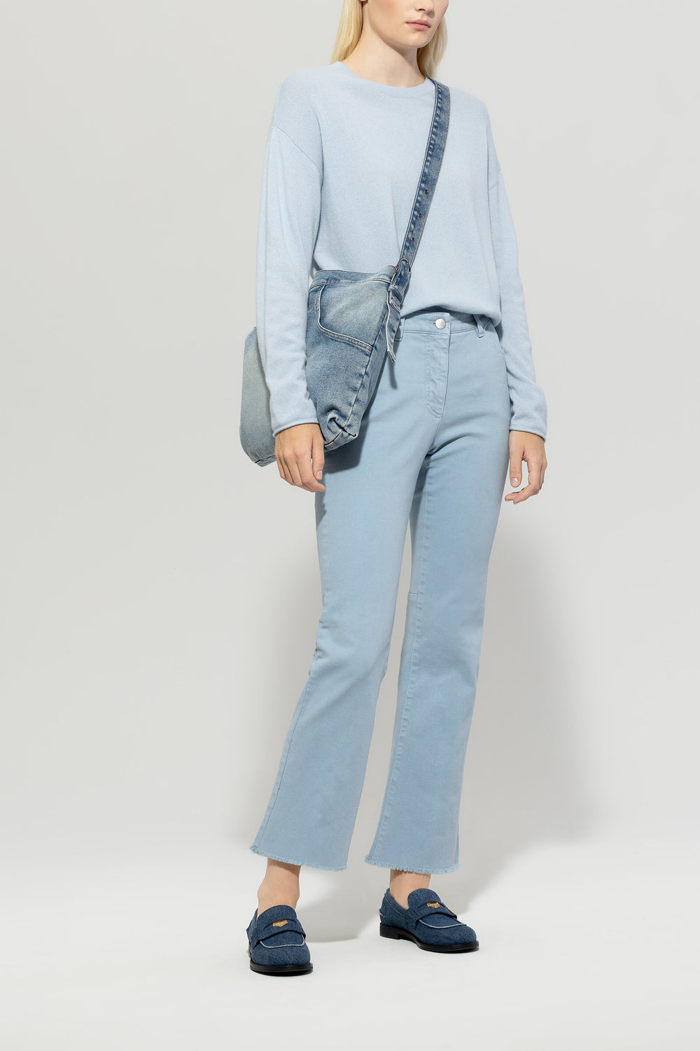 Authentic-Babyflare-Denim - sky blue - without motif