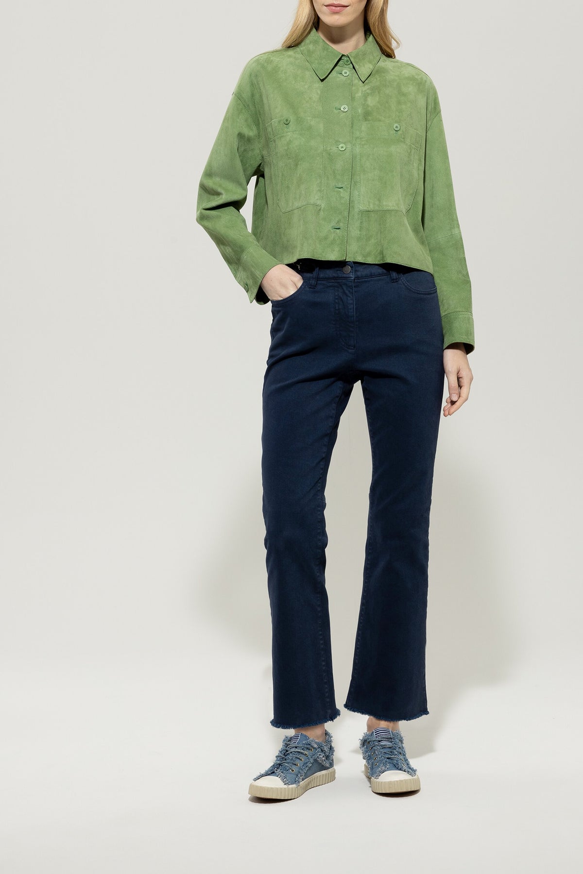 Authentic-Babyflare-Denim - jeans blue - ohne Motiv | Model Front