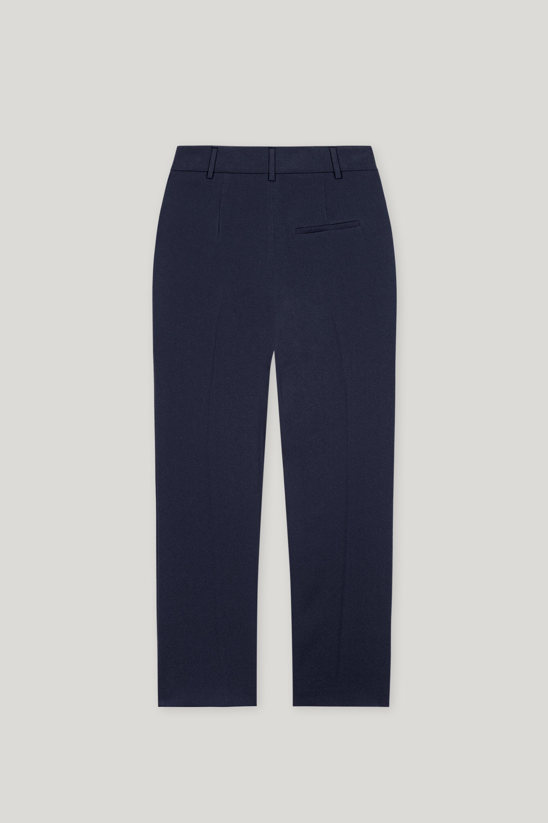 Satin-Tapered-Pants - jeans blue - Standard | Artikel Rück