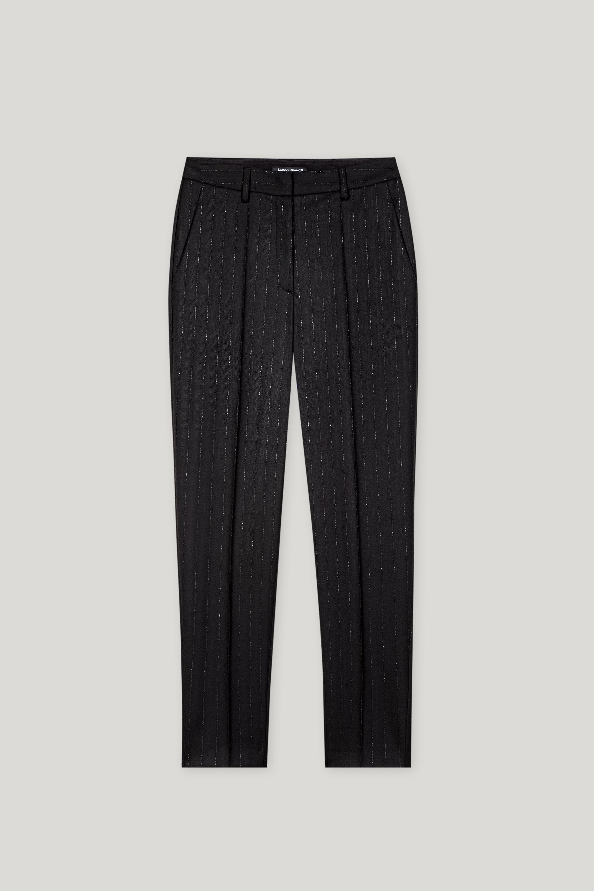 Tapered mit Nadelstreifen - deep black - Standard | Artikel Front