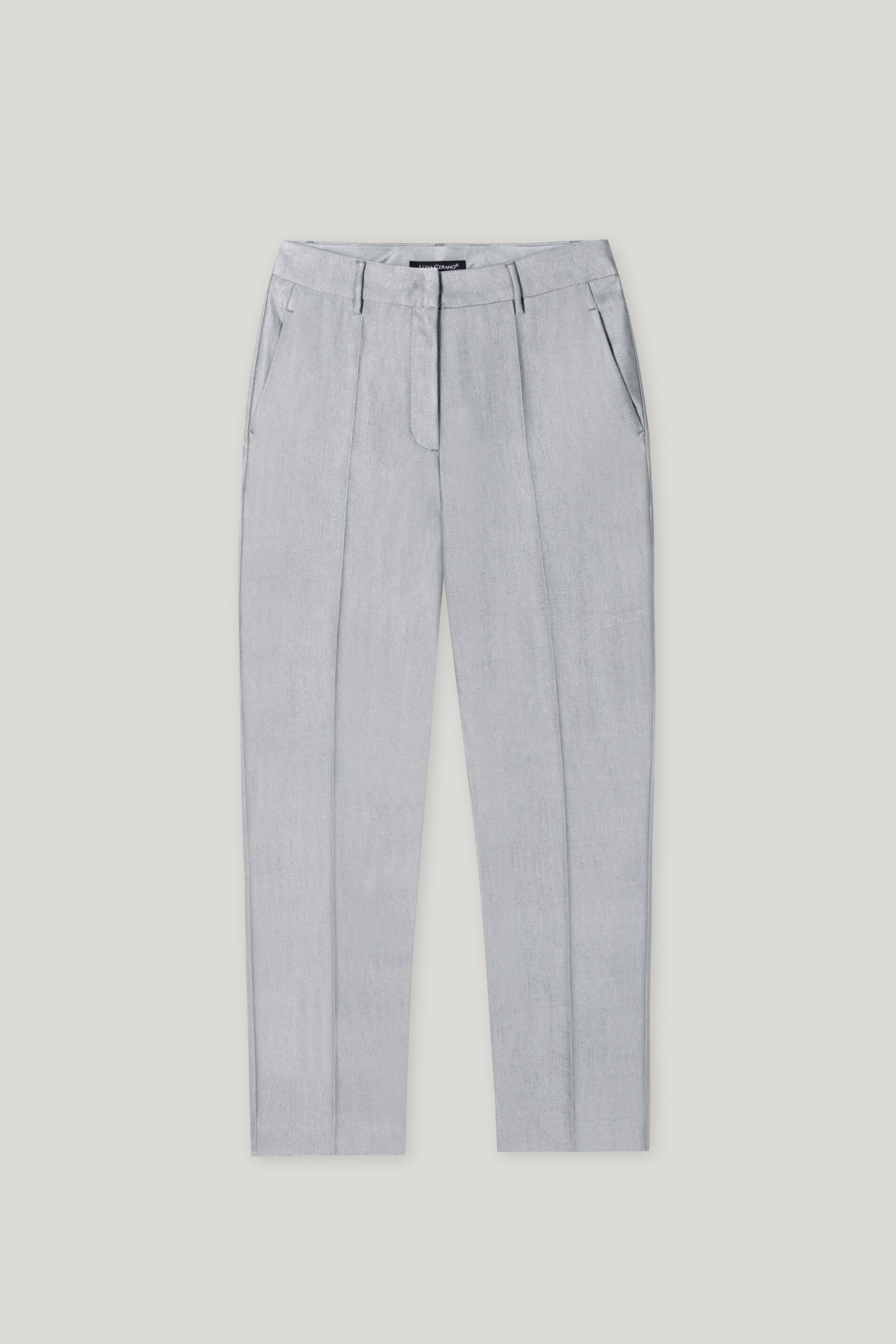 Gabardine-Slim-Tailored-Pants - silver grey - Standard | Artikel Front