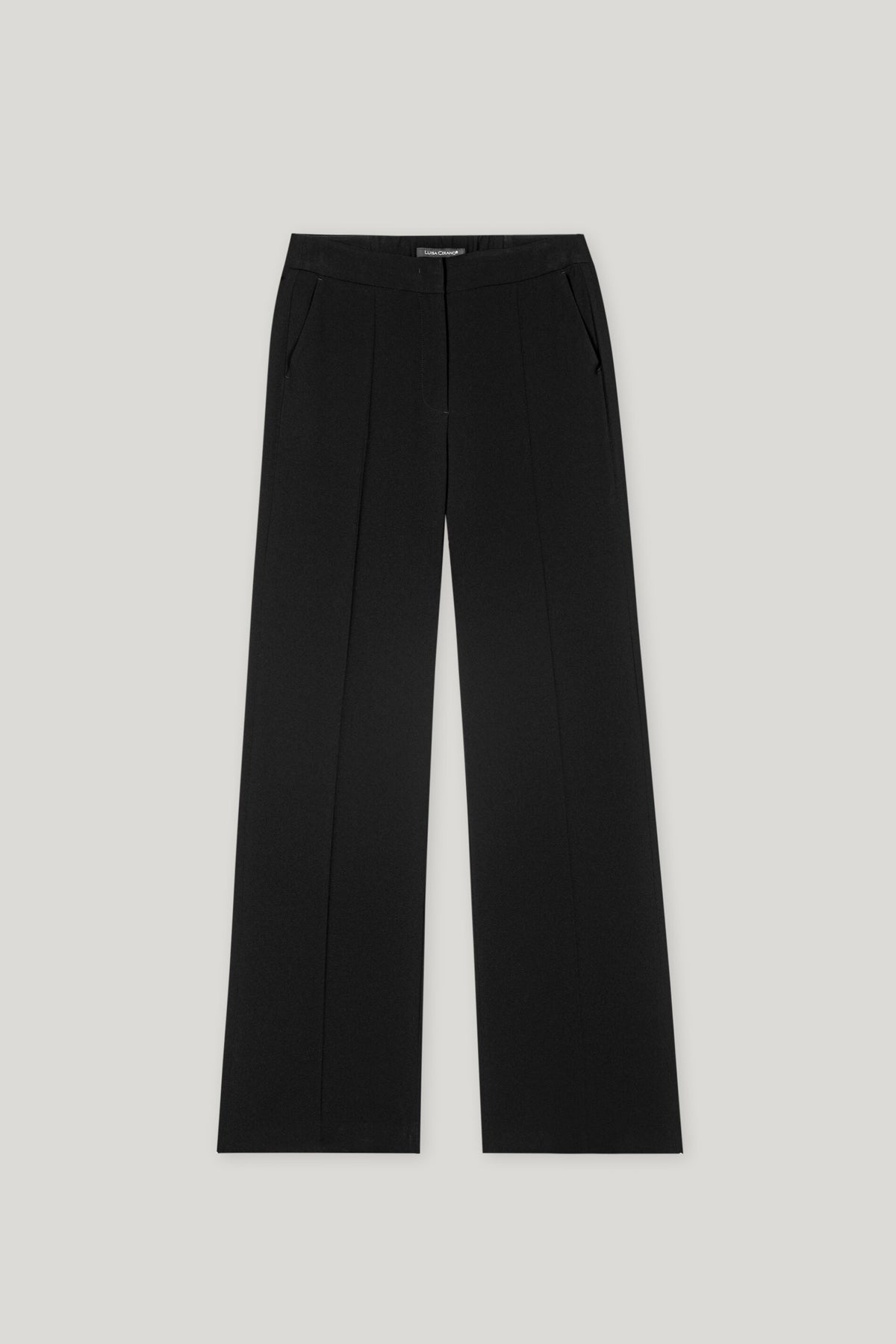 Satin-Wideleg-Pants - deep black - Standard | Artikel Front