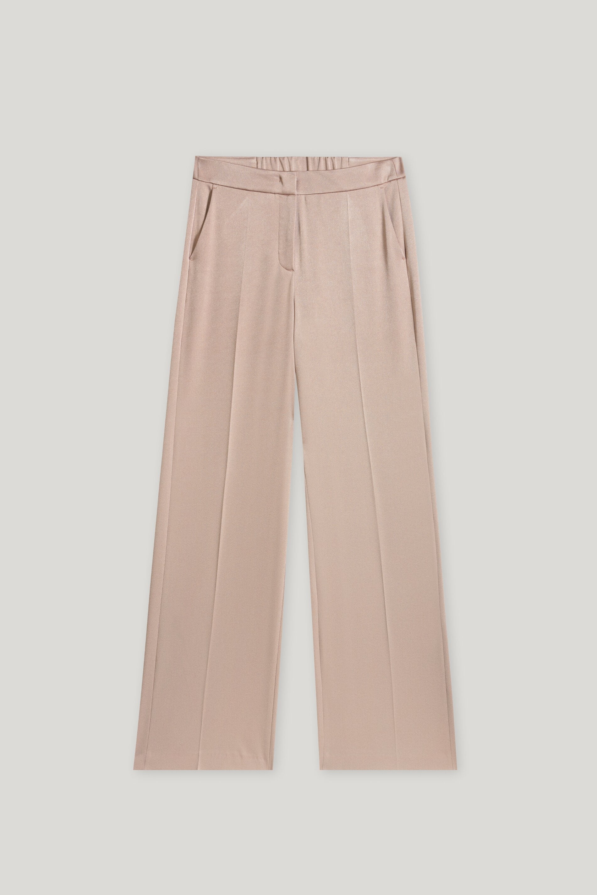 Satin-Wideleg-Pants - mushroom - Standard | Artikel Front