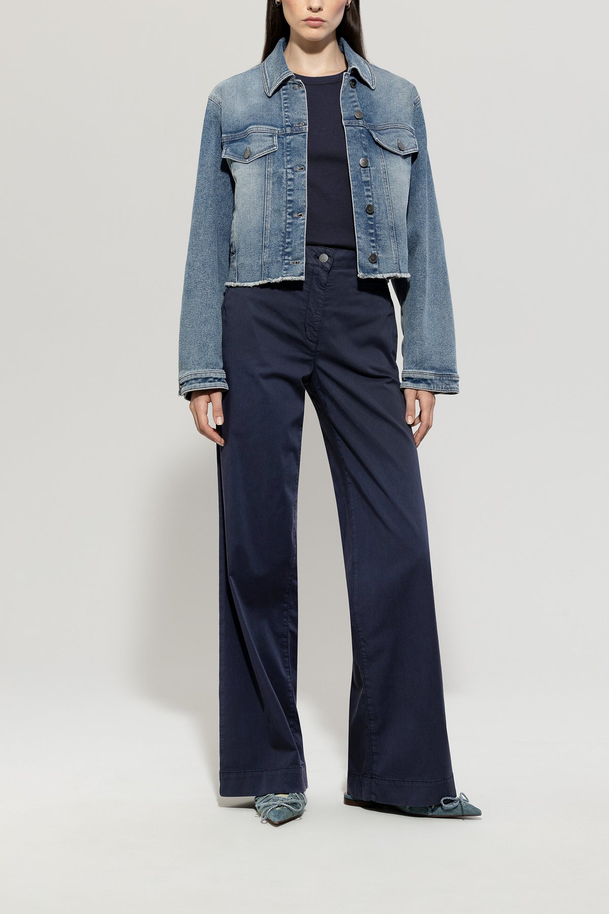 Wideleg-Chino-Denim - jeans blue - Standard | Model Front