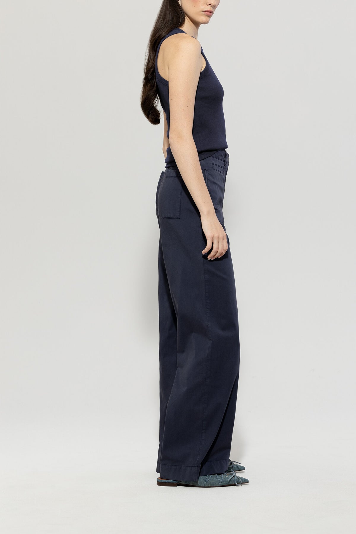 Wideleg-Chino-Denim - jeans blue - Standard | Model Seite