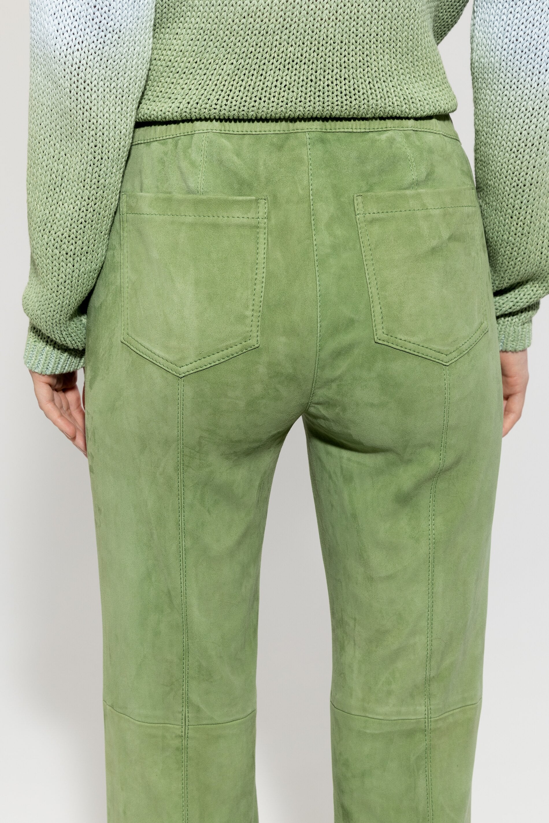 Babyflare aus Veloursleder - easy green - Standard | Model Detail