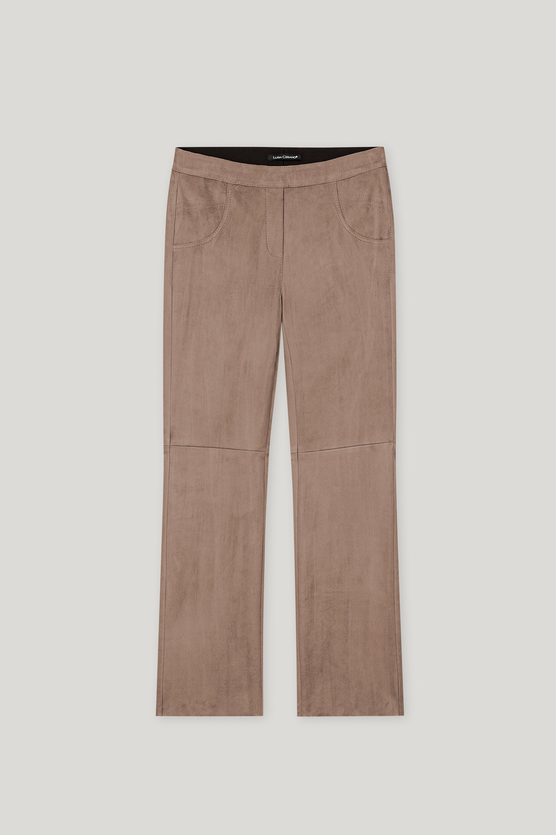Veloursleder-Babyflare-Pants - mushroom - Standard | Artikel Front