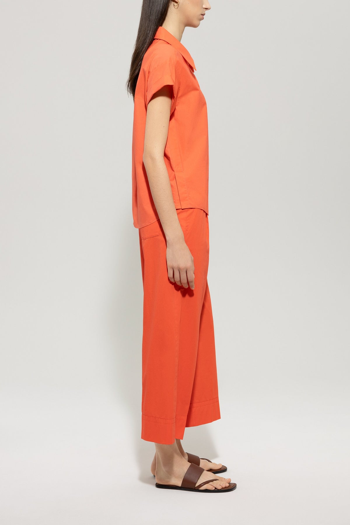 Gabardine-Wideleg-Pants - hibiscus - Standard | Model Seite