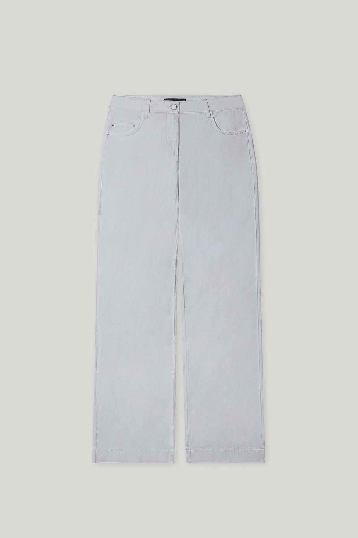 Wideleg-Denim - silver grey - kurze Version | Artikel Front