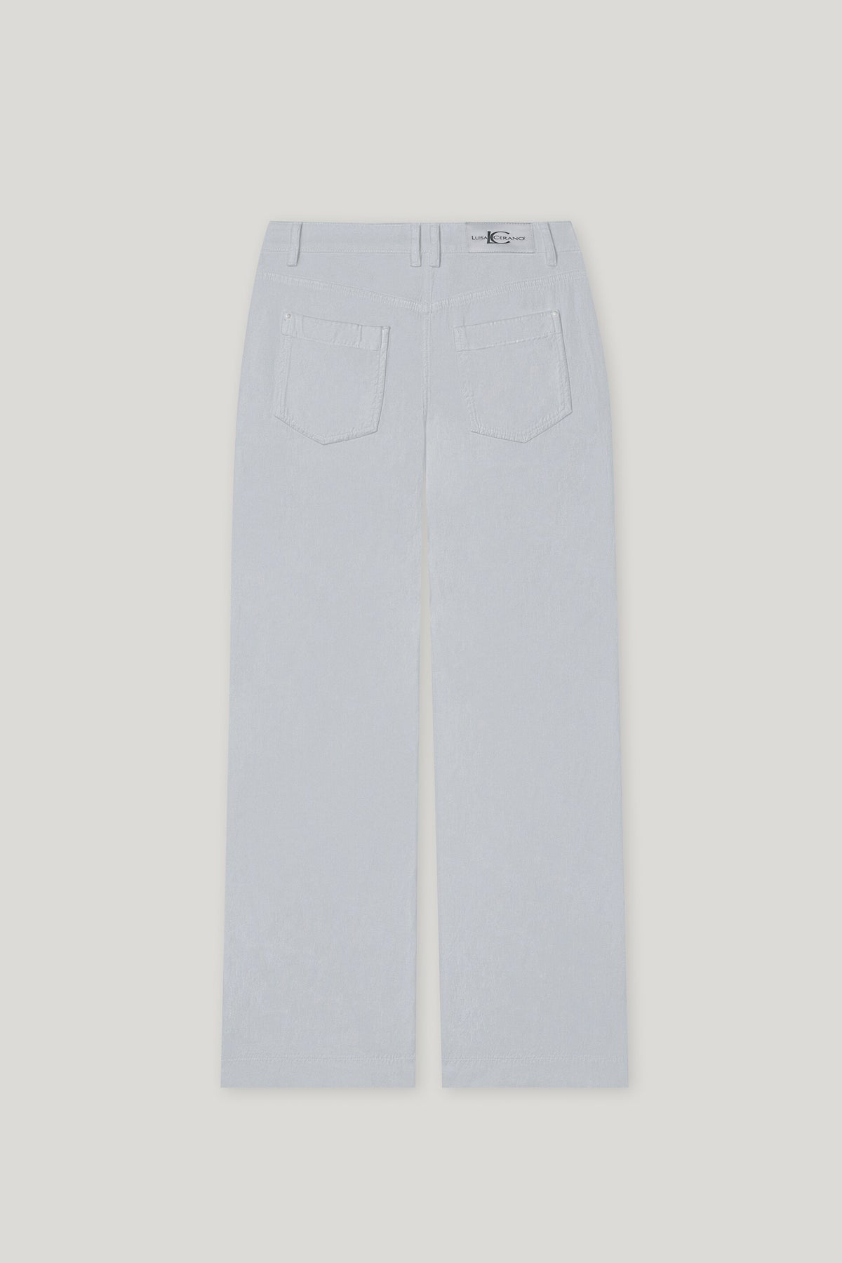Wideleg-Denim - silver grey - kurze Version | Artikel Rück