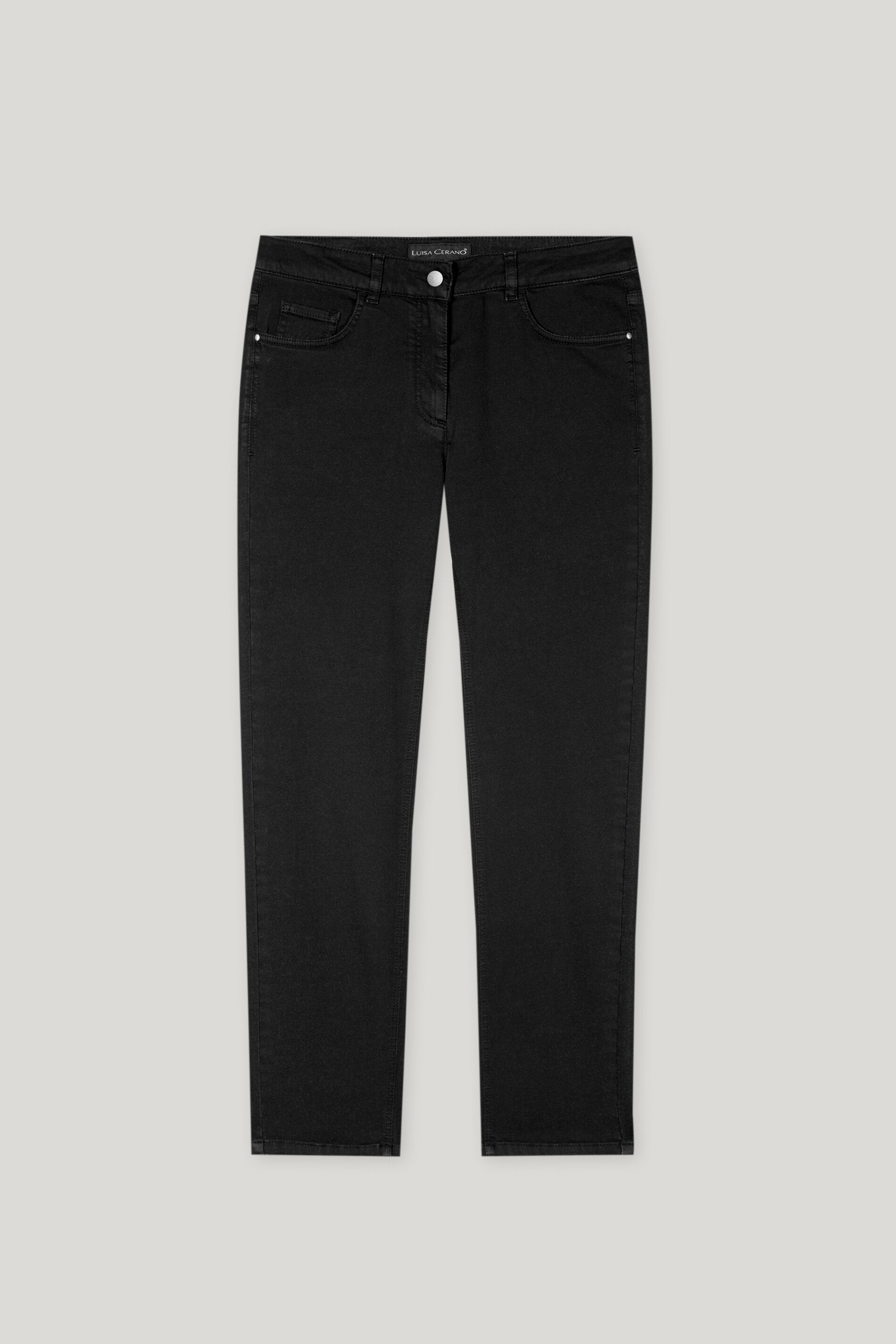 Tapered-Twill-Denim - deep black - Standard | Artikel Front