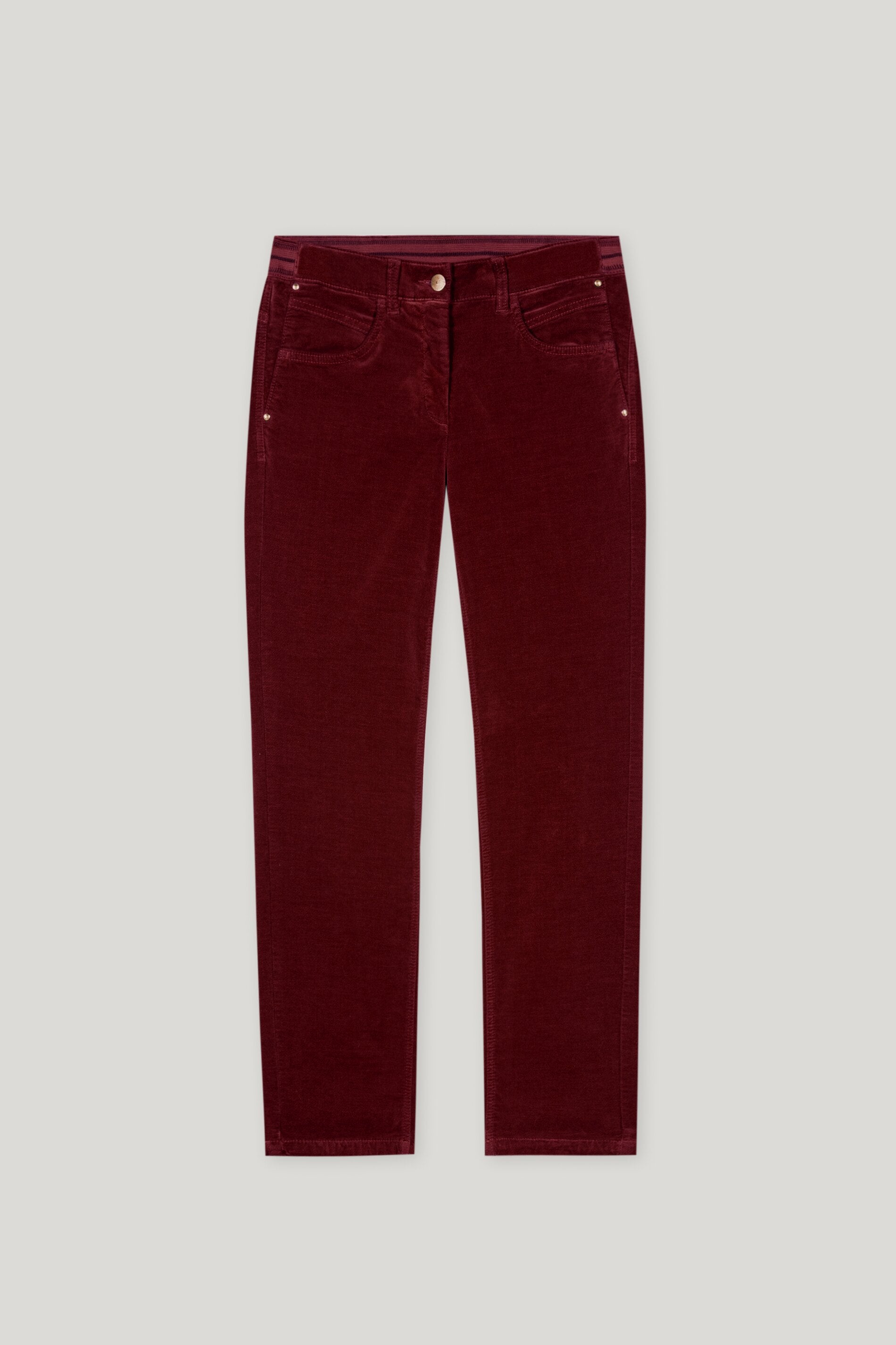 Skinny-Velvet-Pants - berry red - Standard | Artikel Front