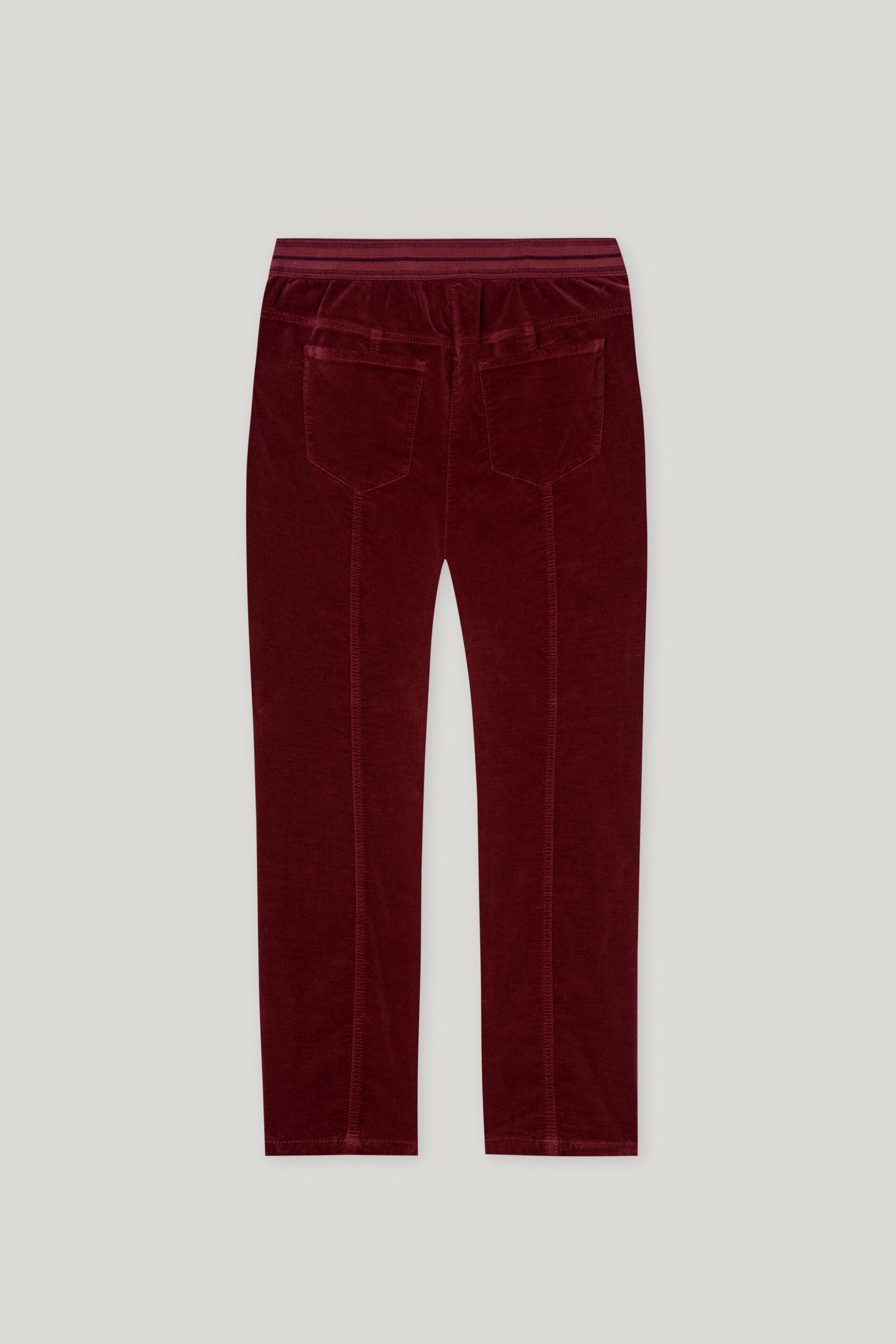 Skinny-Velvet-Pants - berry red - Standard | Artikel Rück