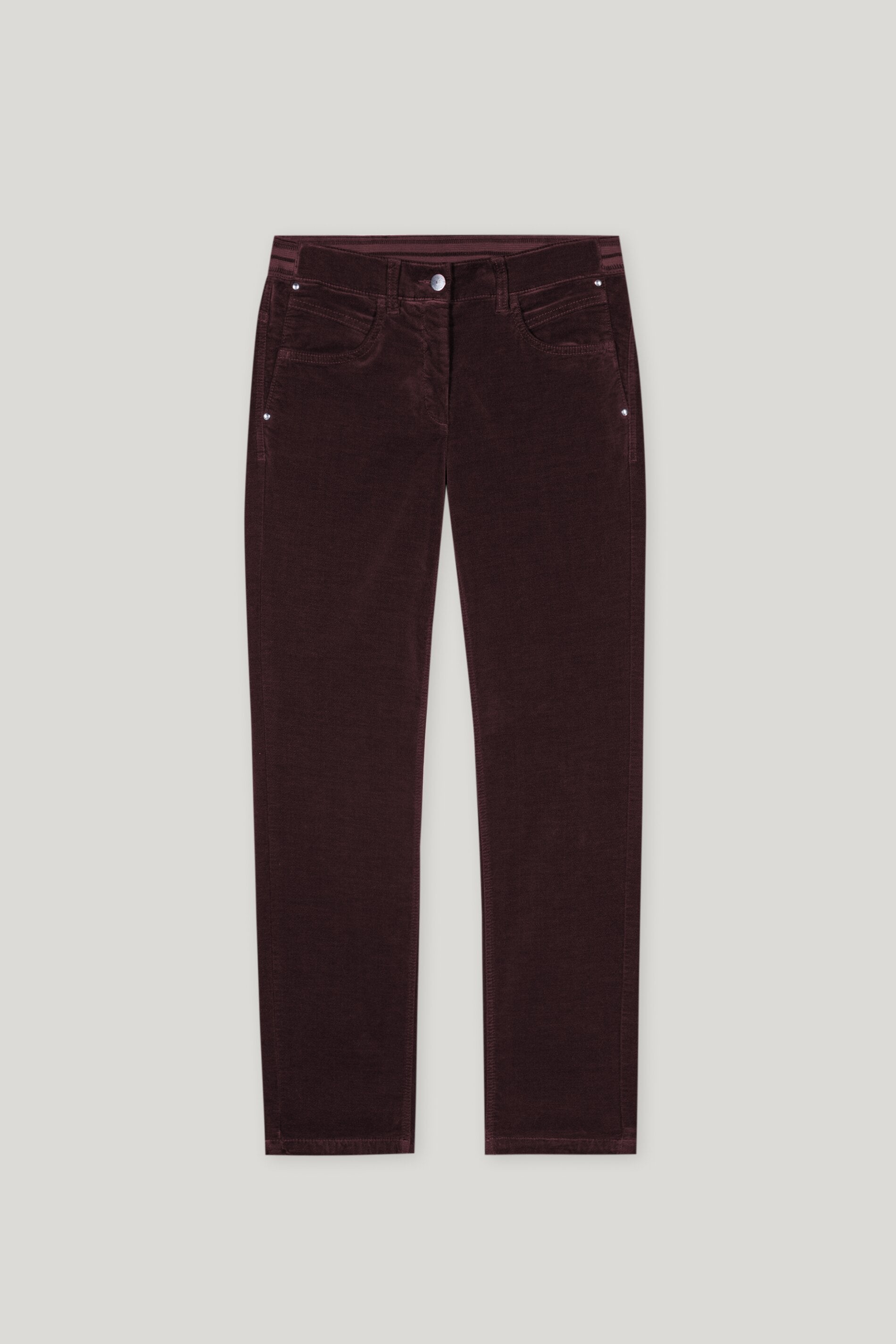 Skinny-Velvet-Pants - burgundy - Standard | Artikel Front