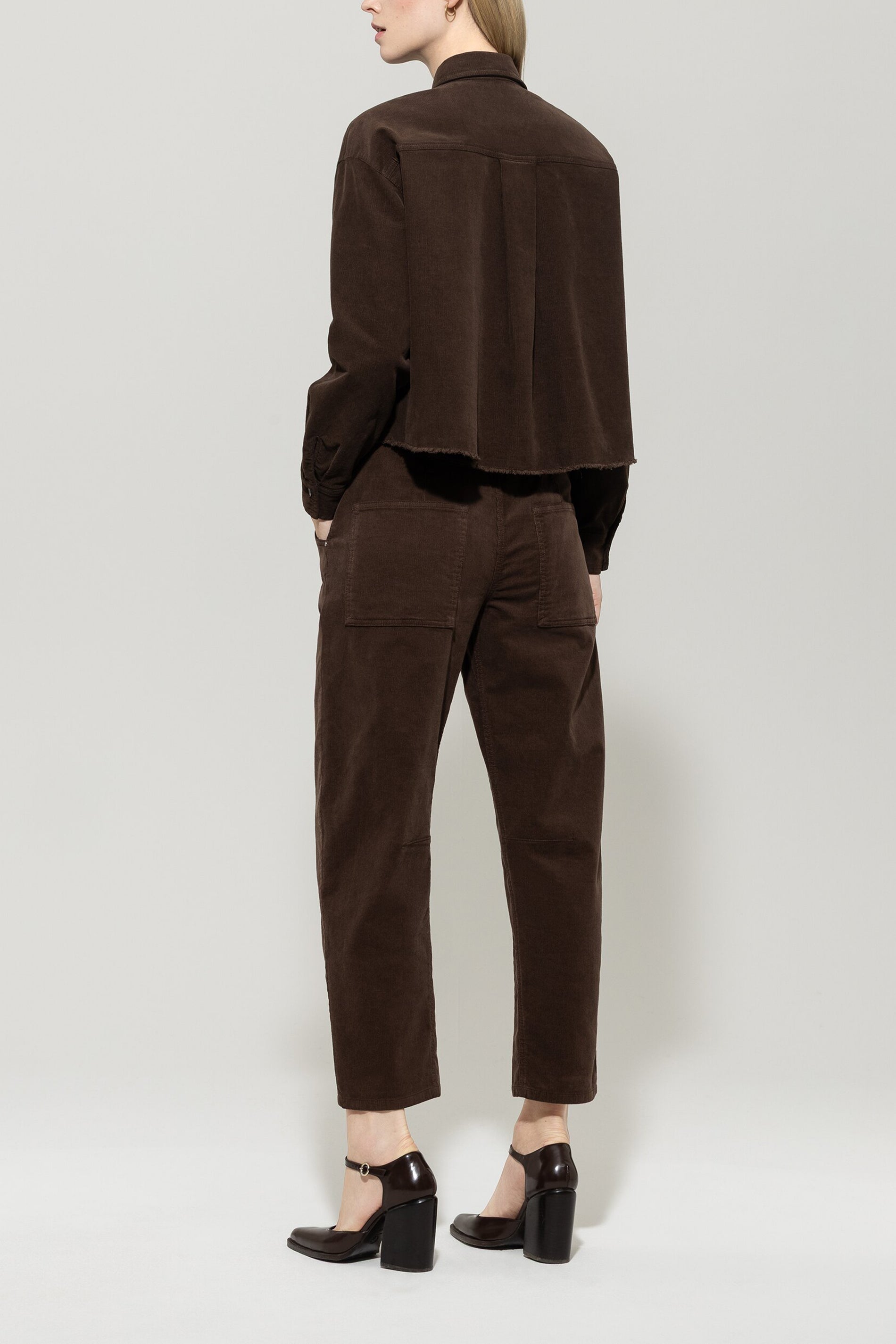 Loosefit-Cord-Pants - espresso - Standard | Model Rück