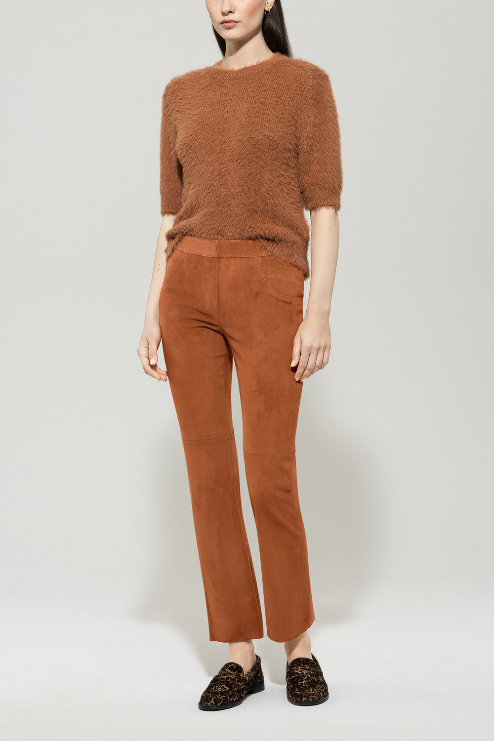 Veloursleder-Babyflare-Pants - cinnamon - Standard