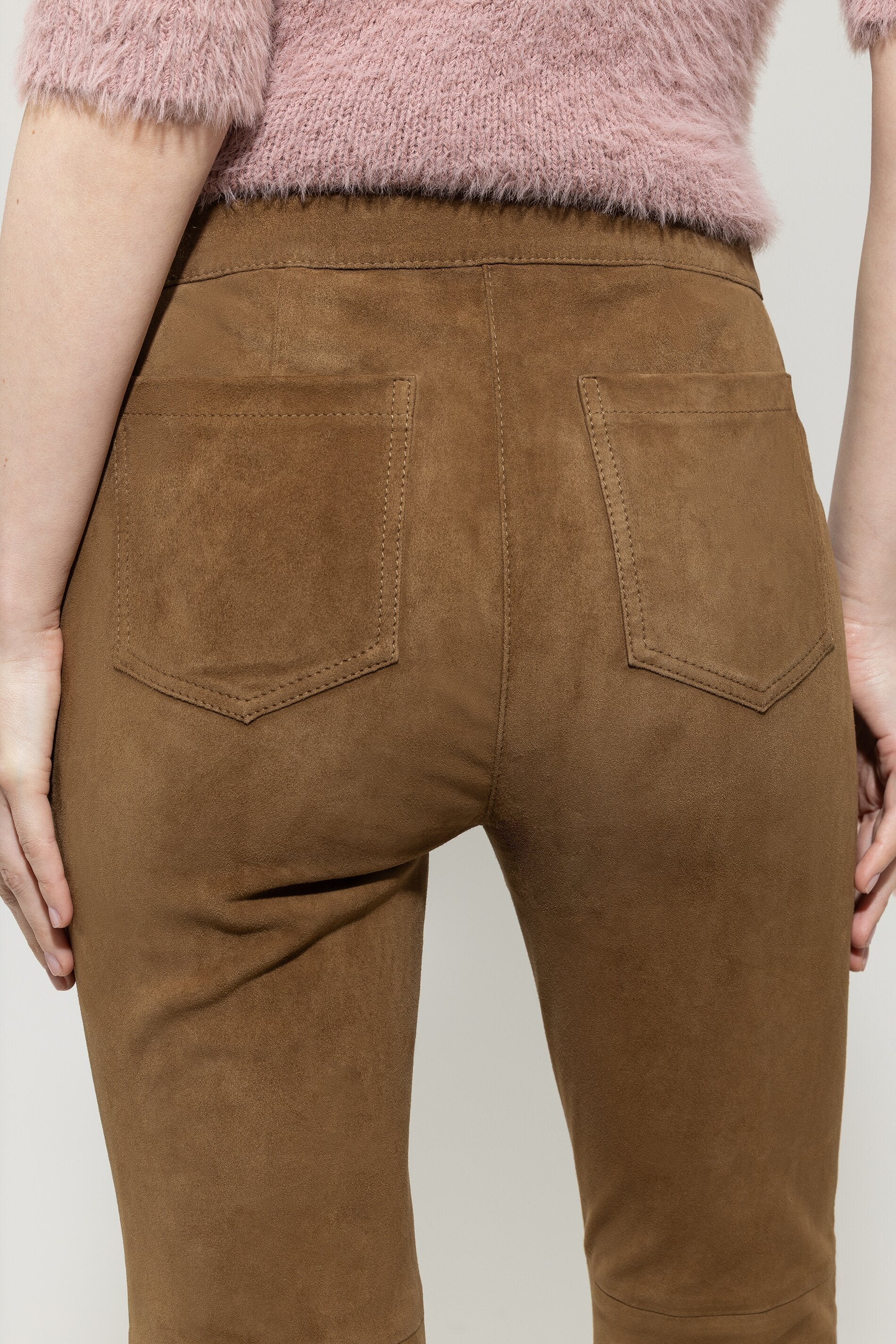 Veloursleder-Babyflare-Pants - hanf - Standard | Model Detail