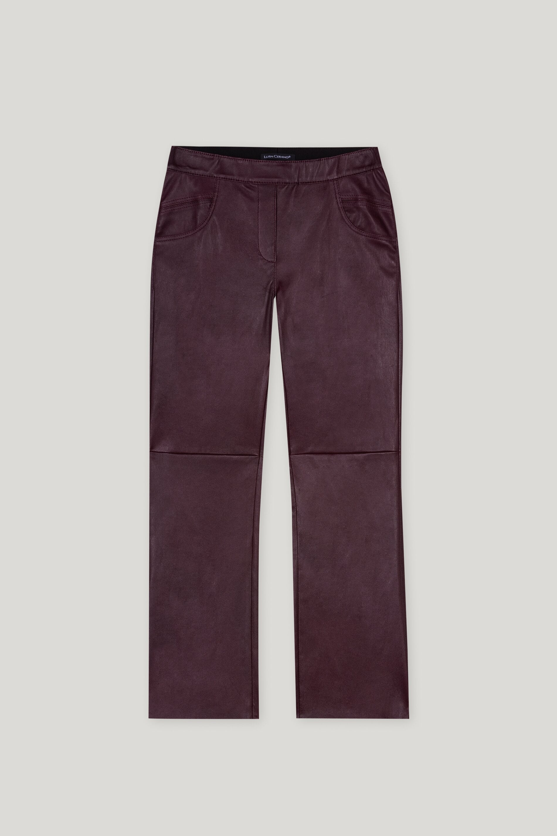 Lammnappa-Bootcut-Pants - burgundy - Standard | Artikel Front
