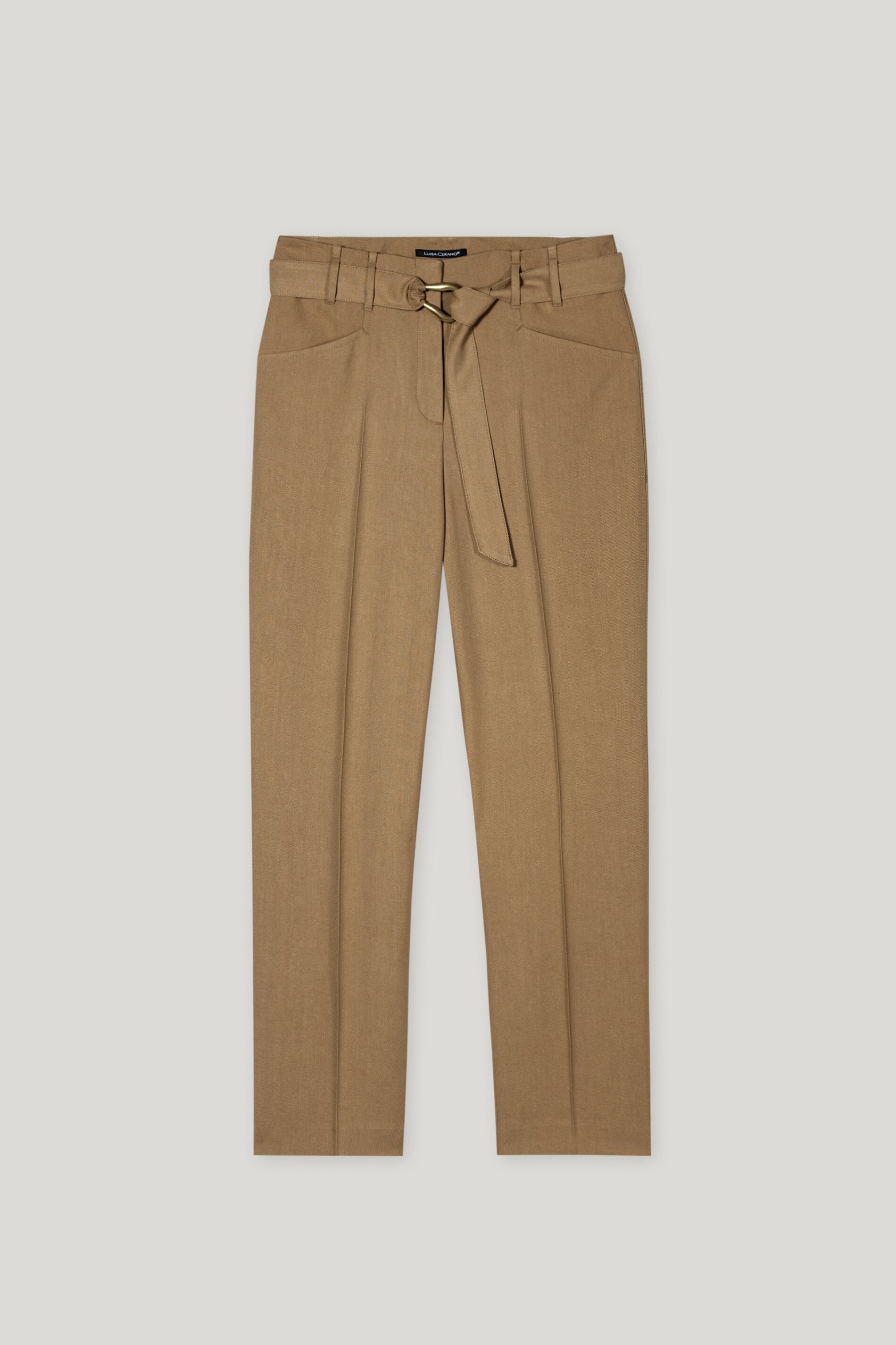 Gabardine-Tapered-Pants - hanf - Standard | Artikel Front
