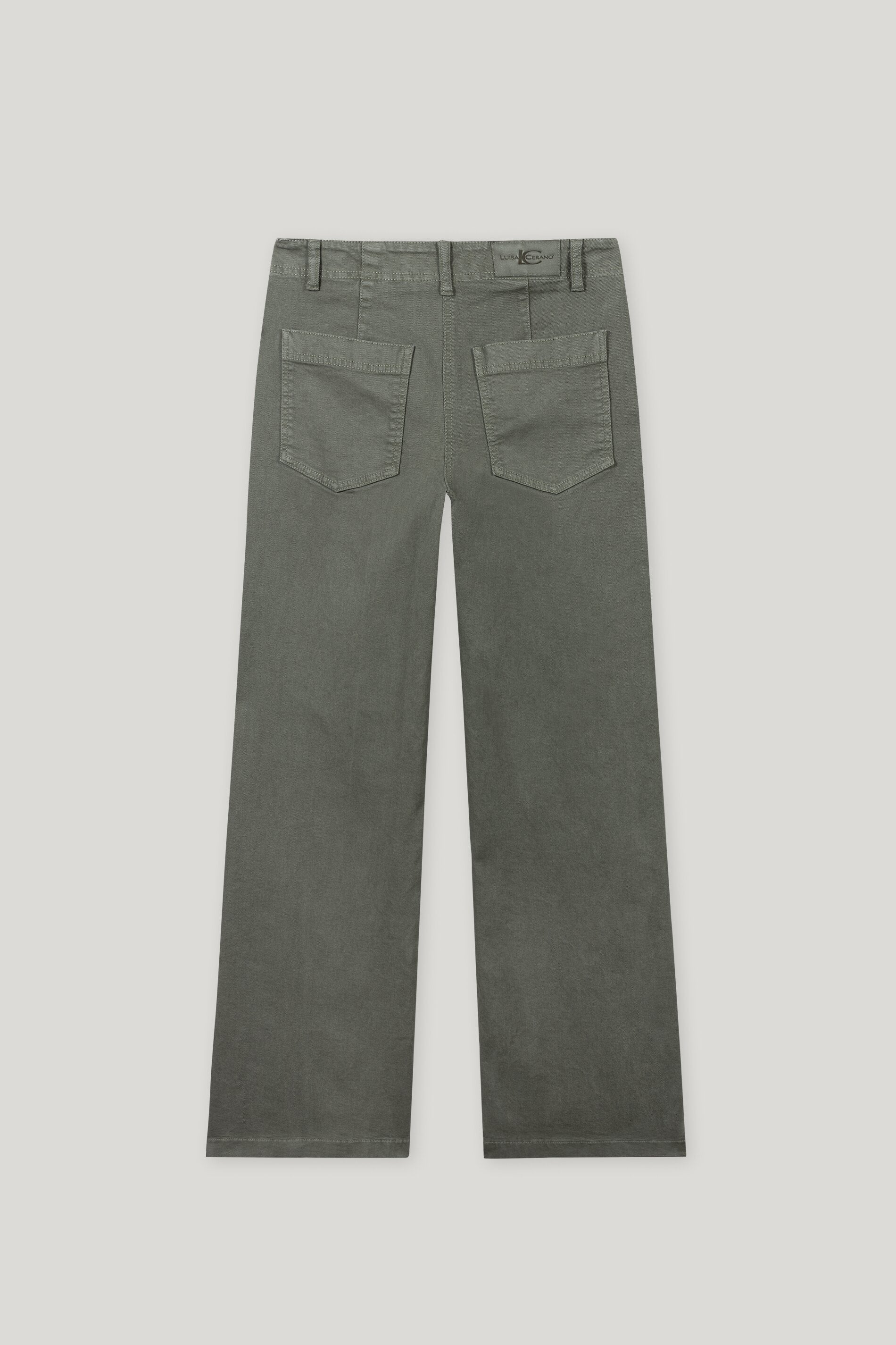 Authentic-Wideleg-Denim - cool khaki - lange Version | Artikel Rück