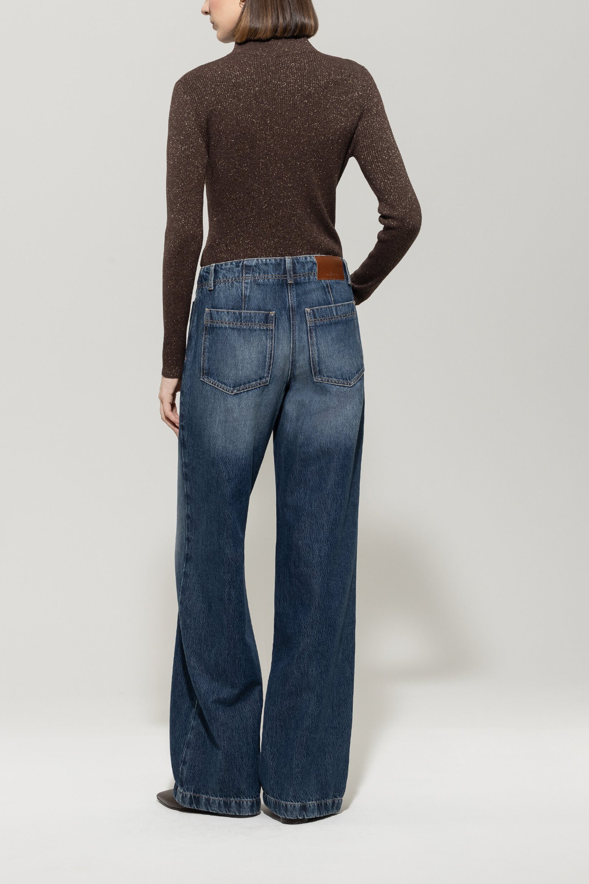 Wideleg-Tencel-Denim - denim blue - Standard | Model Rück