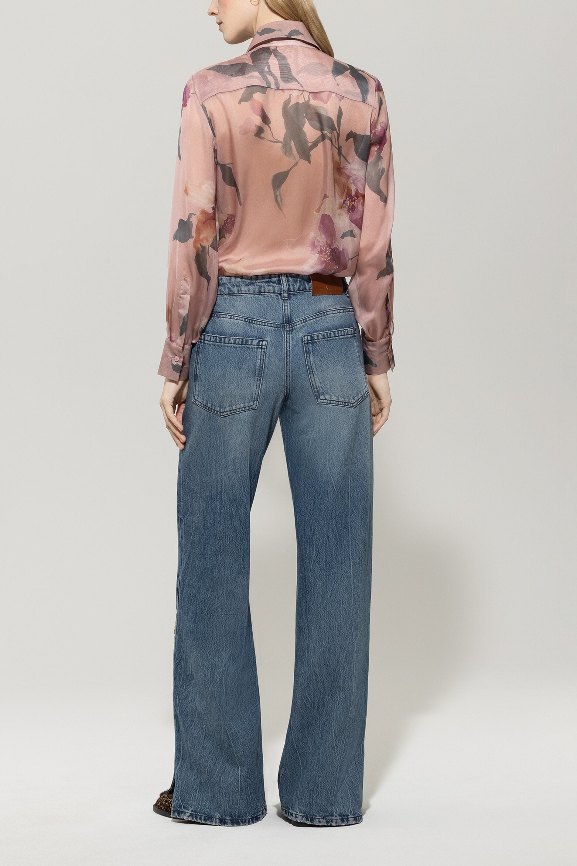 Wideleg-Tencel-Denim - denim blue - Standard | Model Rück