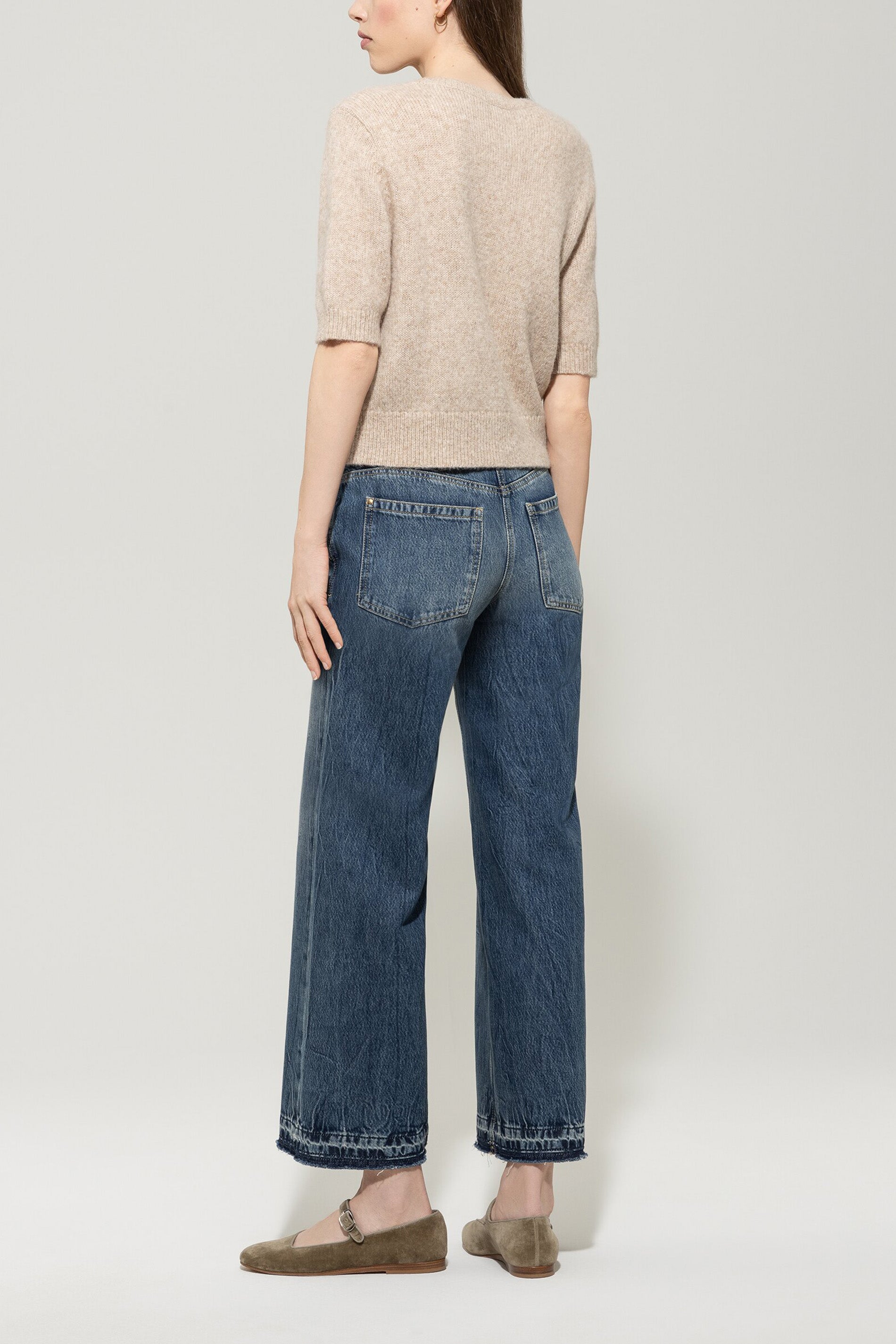 Wideleg-Tencel-Denim - denim blue - Standard | Model Rück