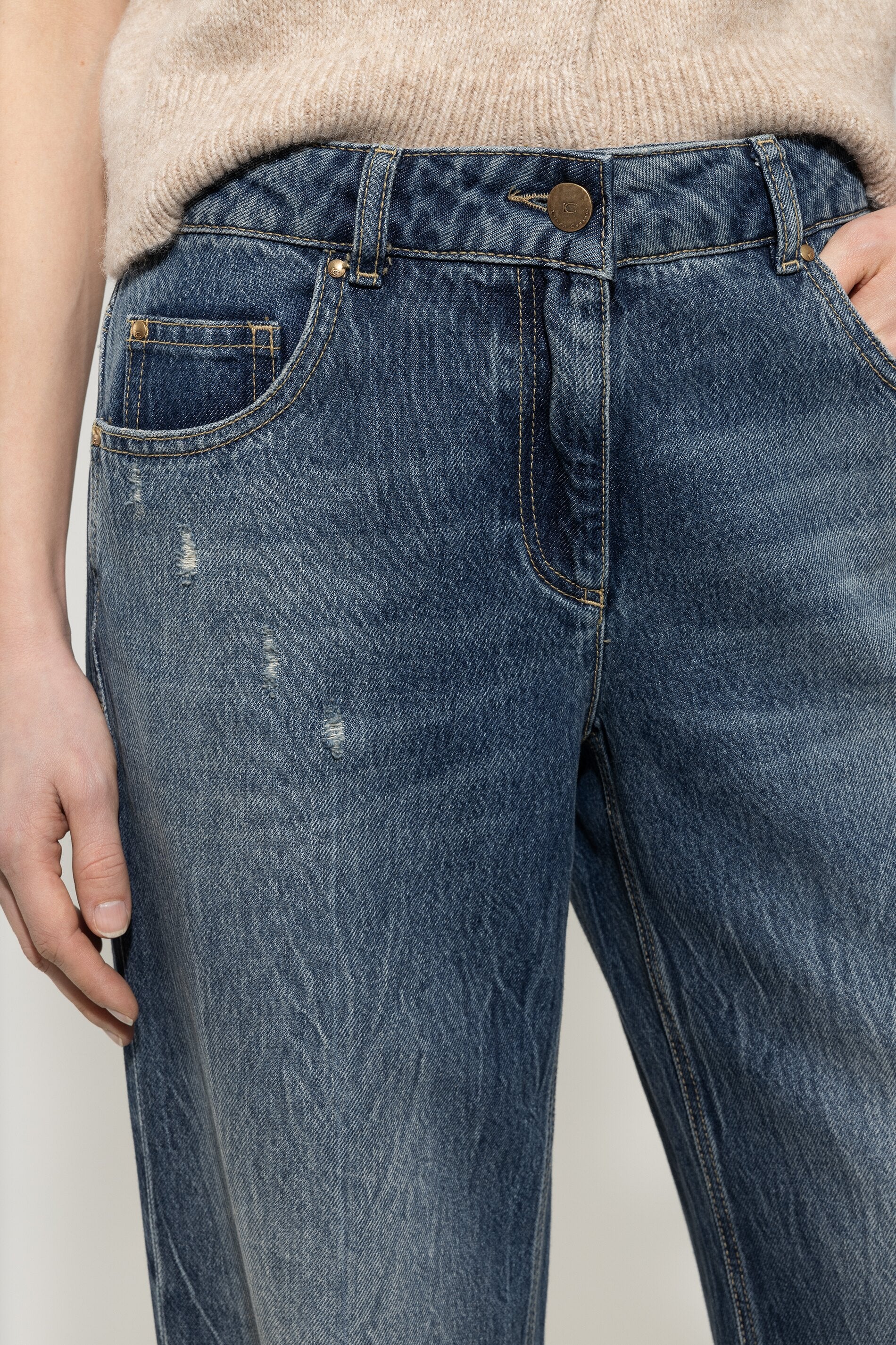 Wideleg-Tencel-Denim - denim blue - Standard | Model Detail