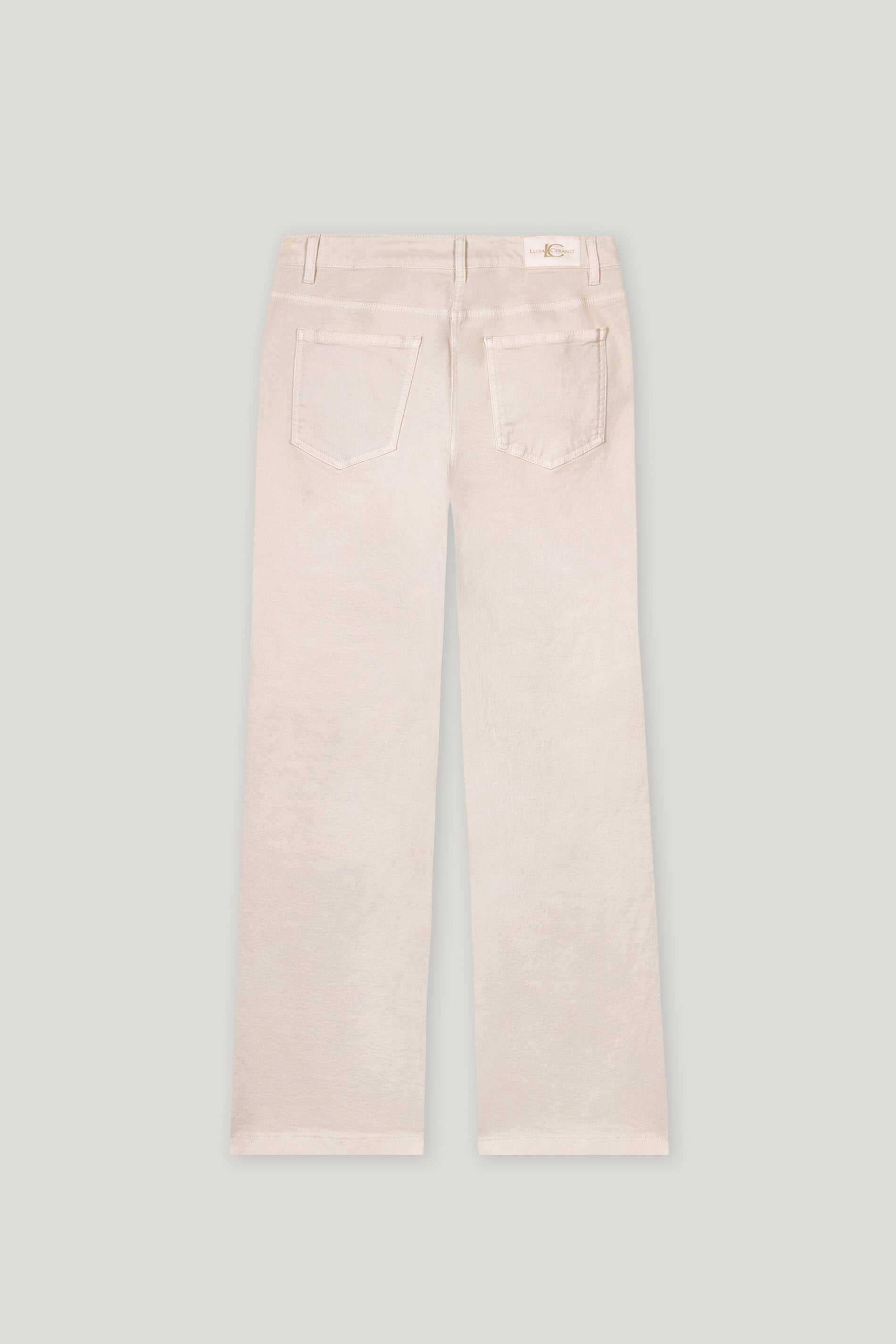 Flared-Twill-Denim - silky cream - Standard | Artikel Rück
