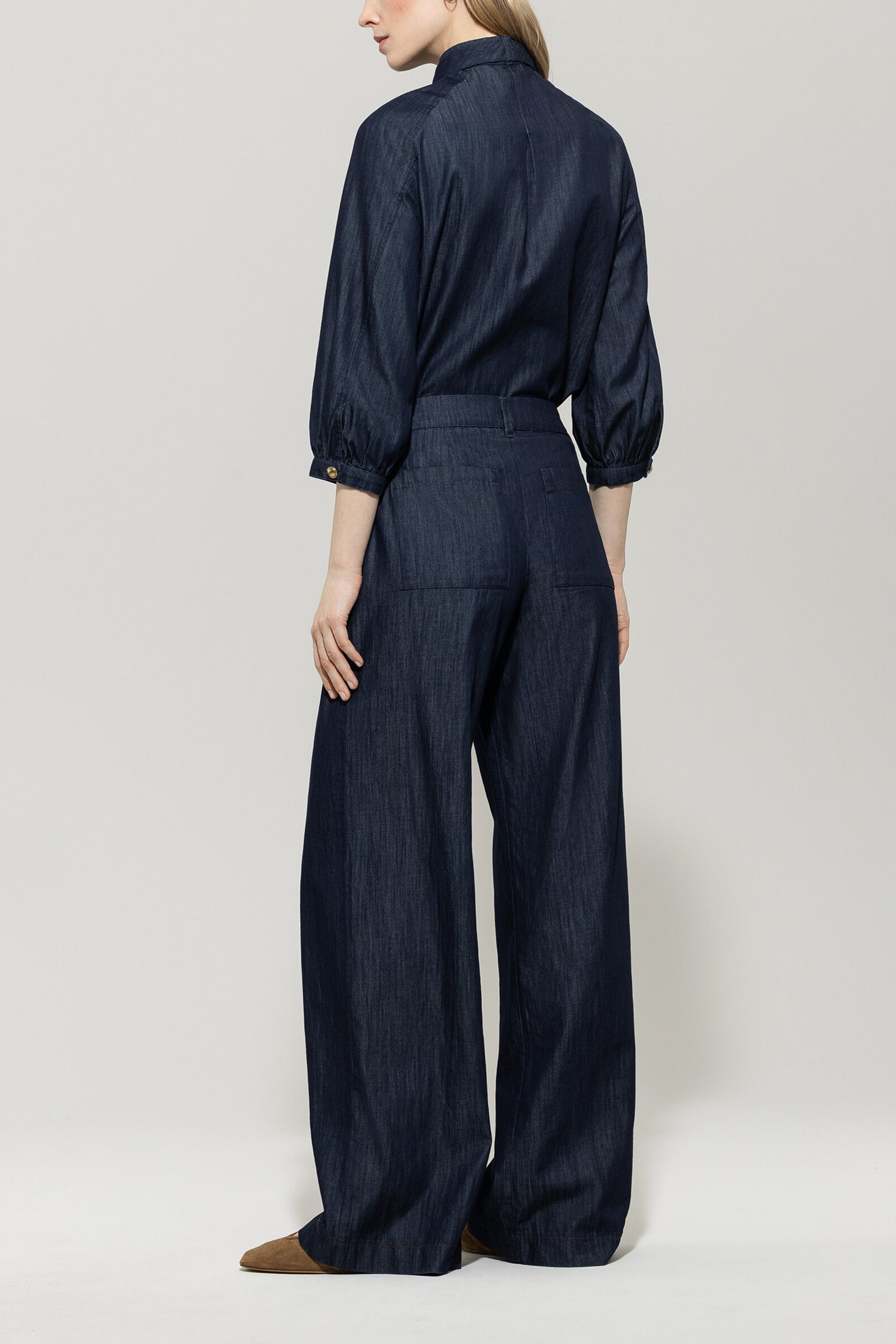 Rinse-Wash-Wideleg-Denim - multi - Standard | Model Rück