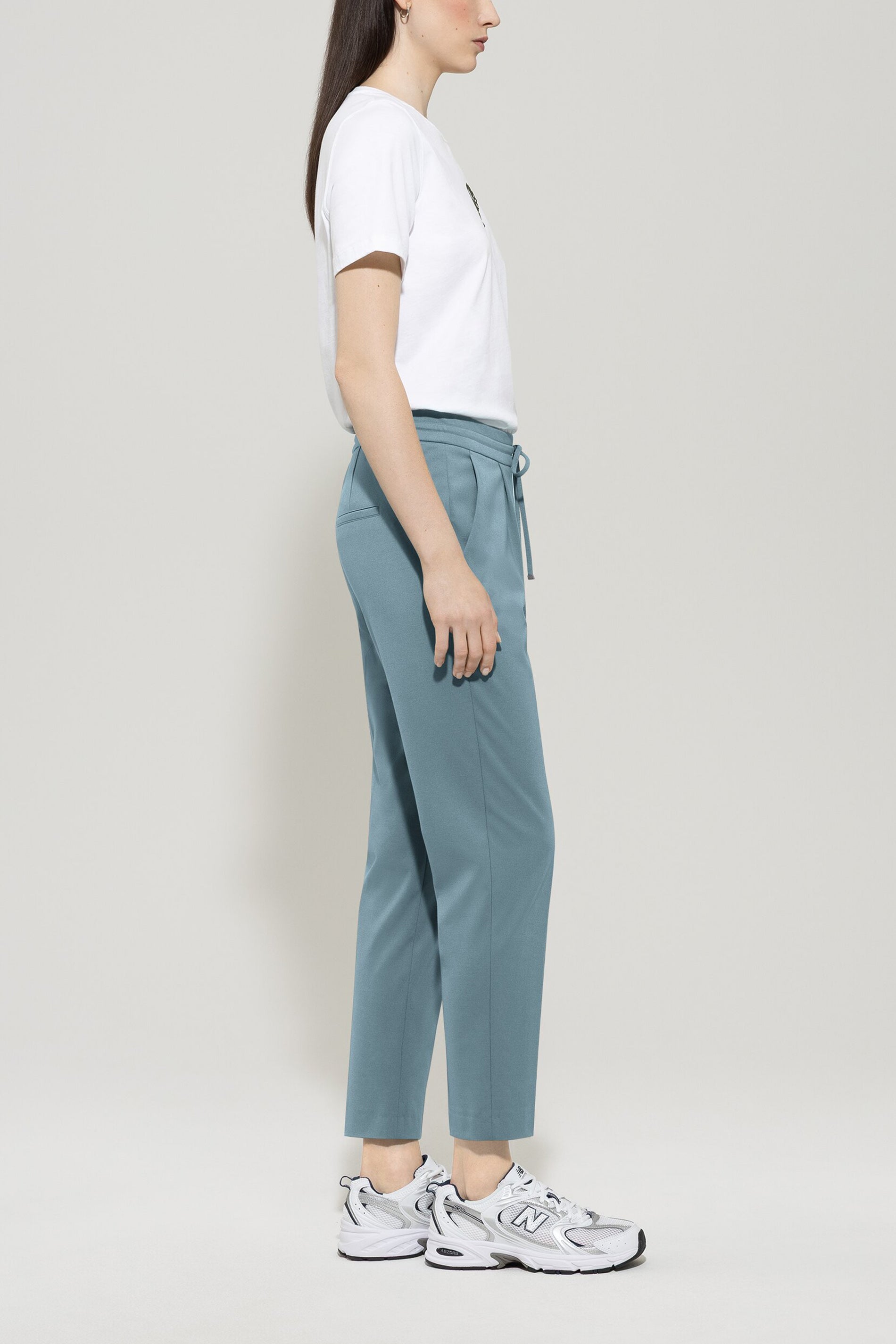 Joggpants aus Punto-Milano - greyish blue - Standard | Model Seite