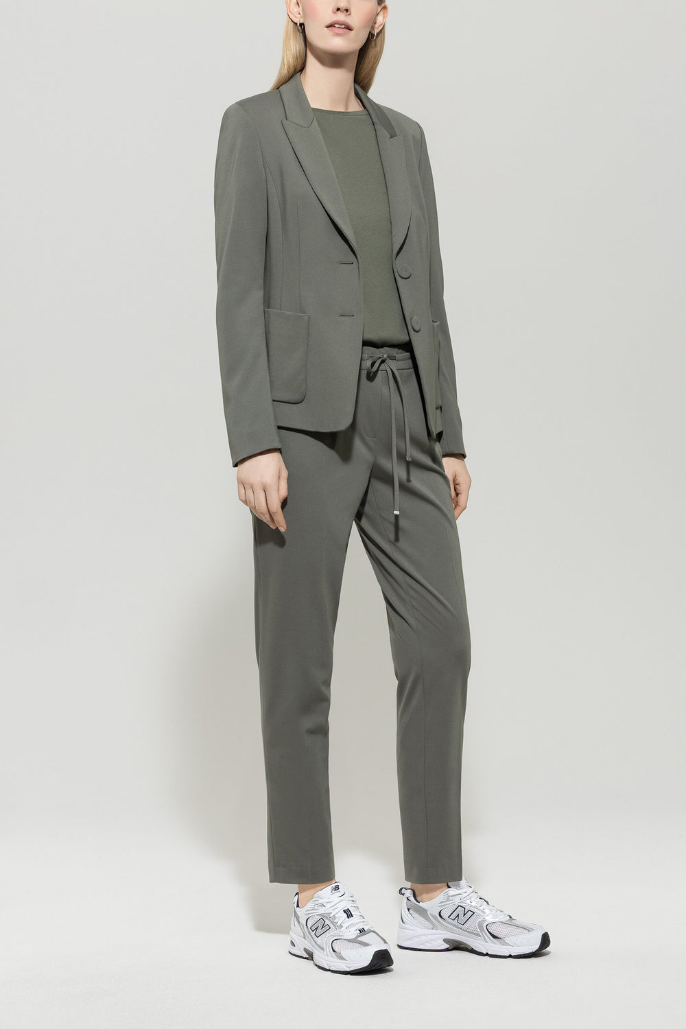 Joggpants made from Punto-Milano - cool khaki - Standard