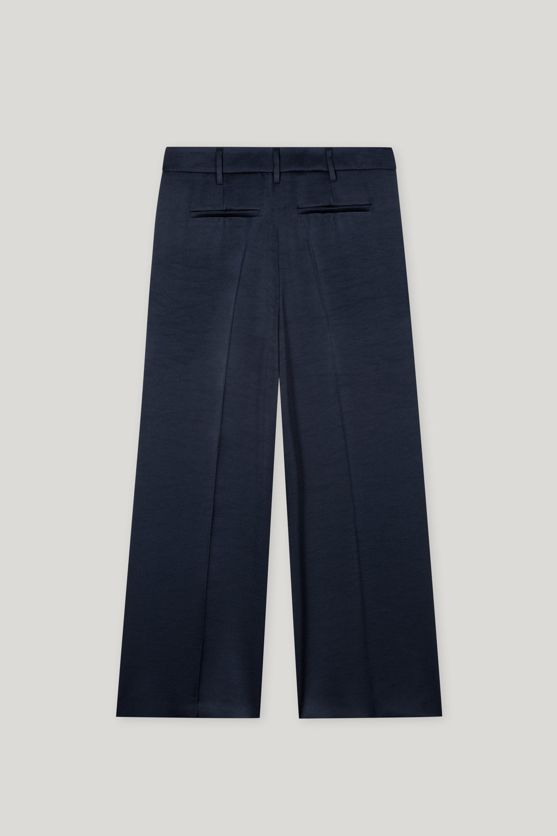 Satin-Wideleg-Pants - dark blue - Standard | Artikel Rück