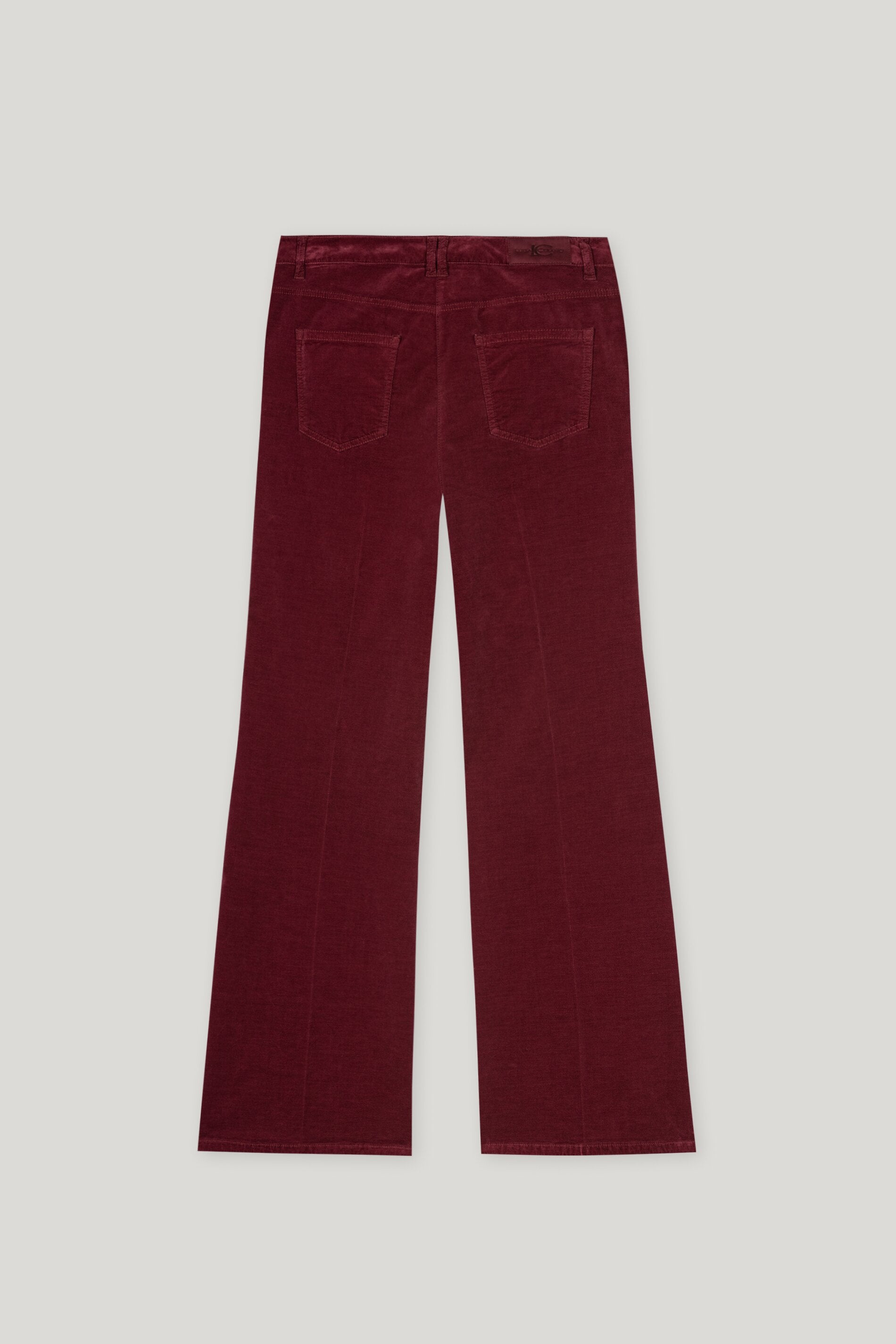 Bootcut-Samt-Pants - berry red - Standard | Artikel Rück