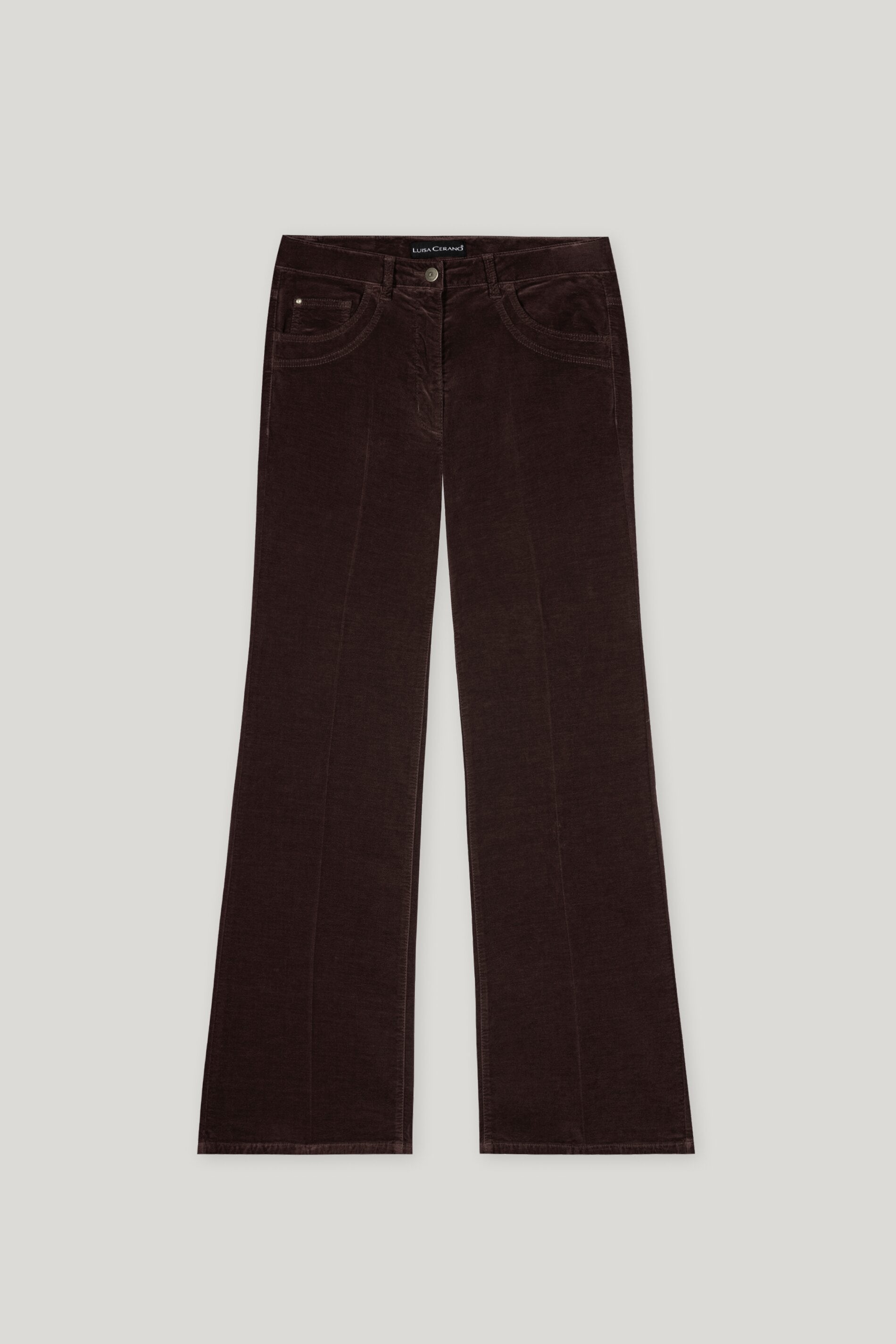 Bootcut-Samt-Pants - espresso - Standard | Artikel Front