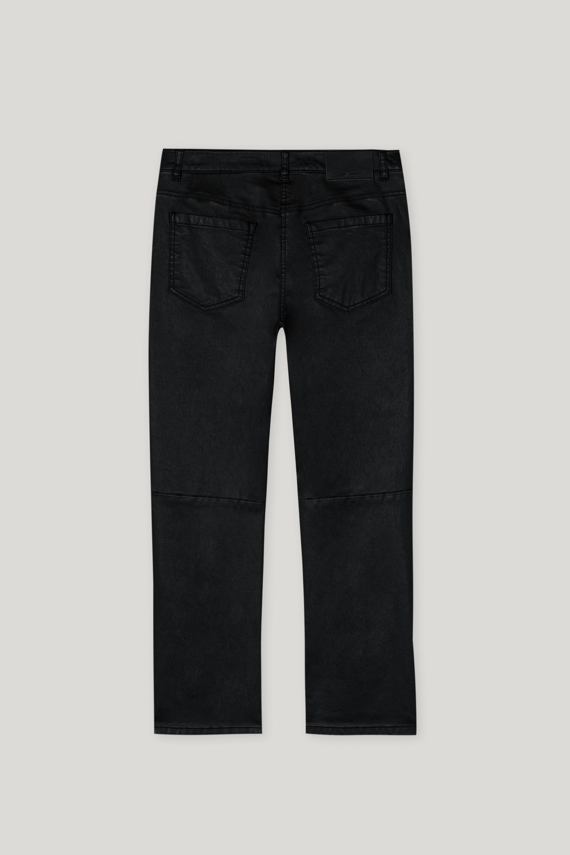 Tapered-Pants in Leder-Optik - deep black - Standard | Artikel Rück