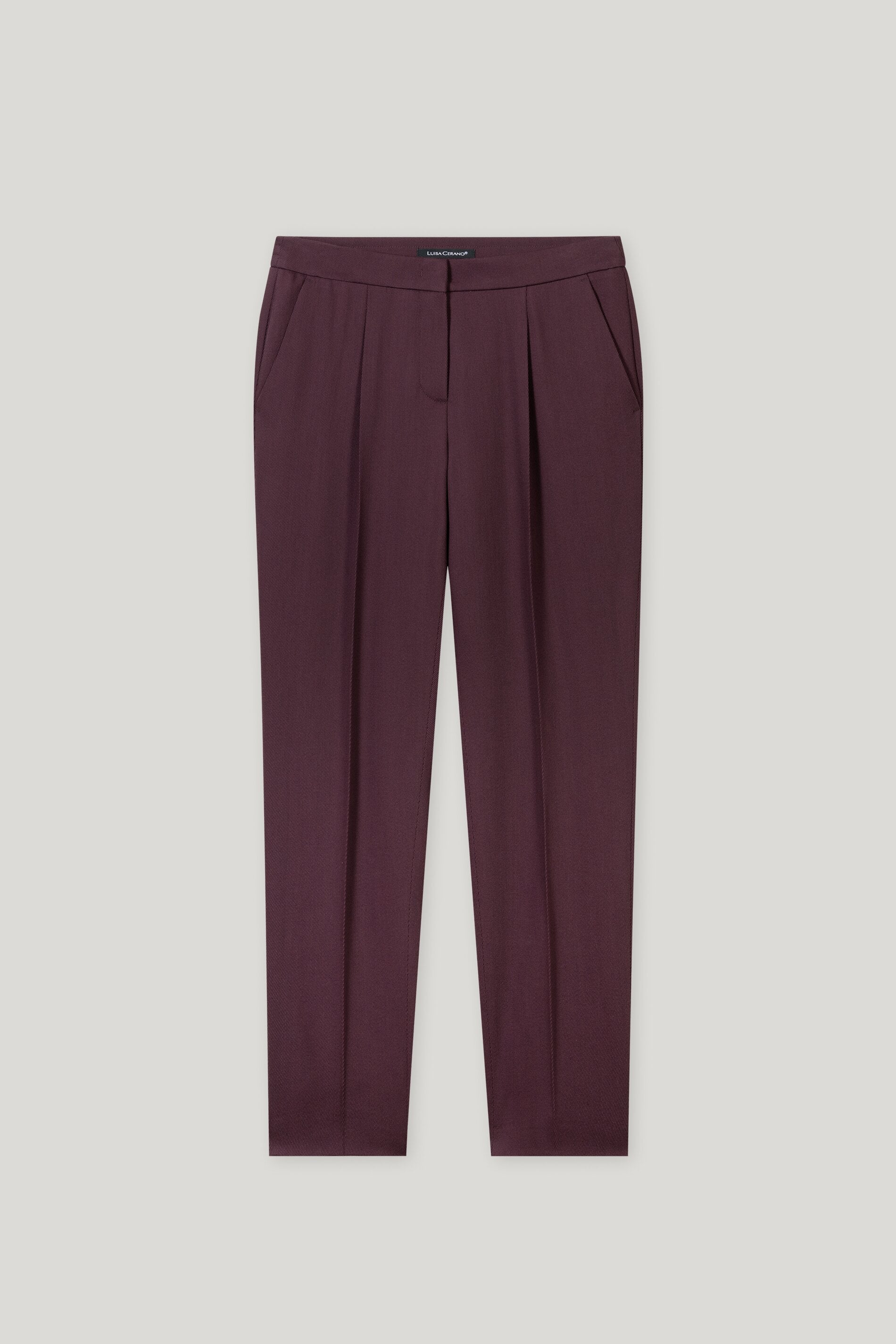 Gabardine-Tapered-Pants - burgundy - Standard | Artikel Front
