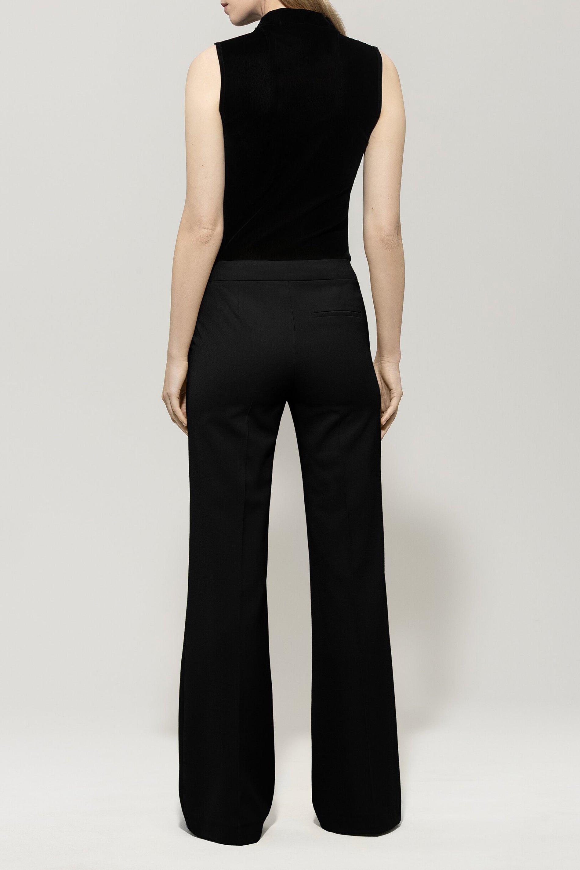 Bootcut-Sailor-Pants - deep black - Standard | Model Rück