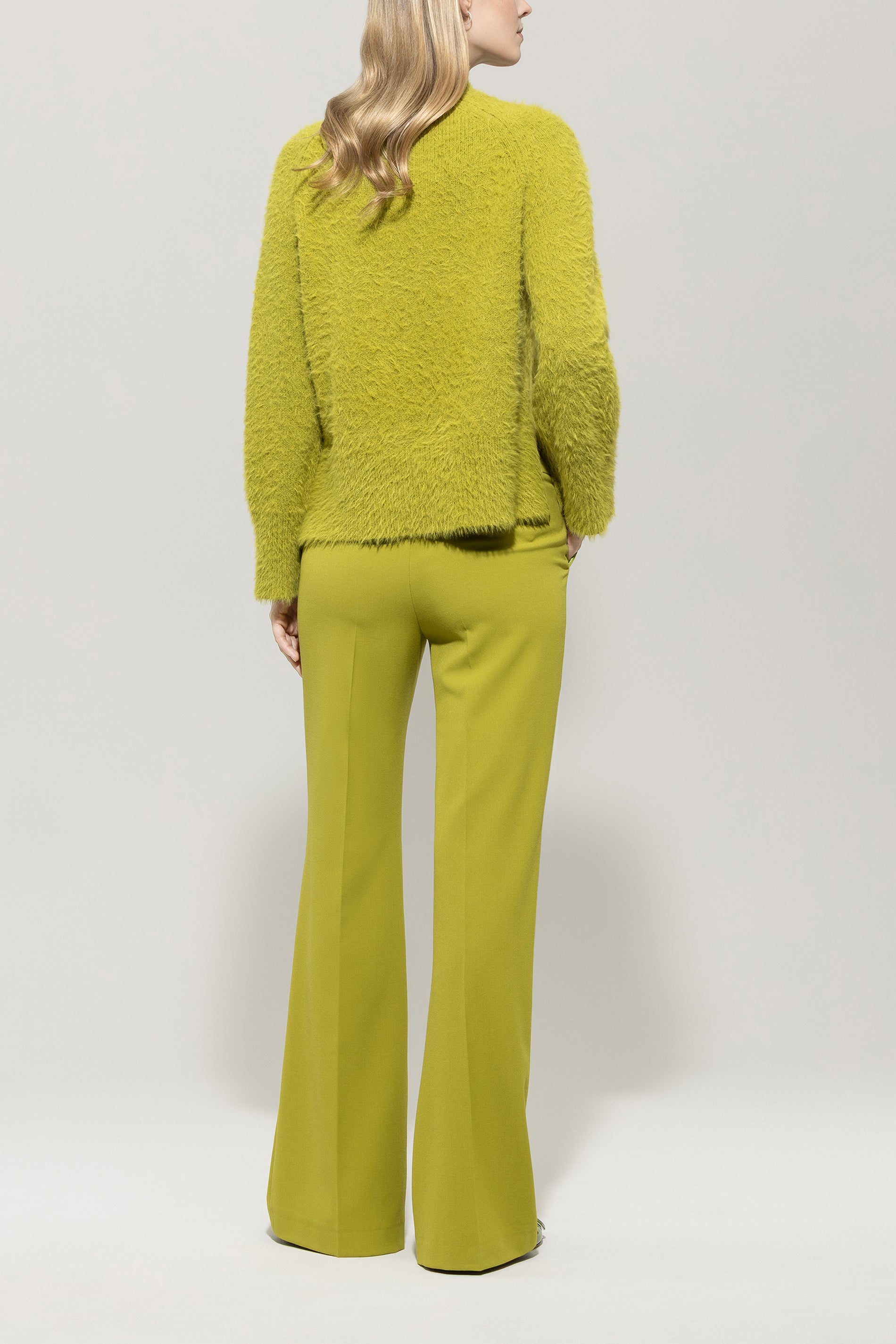 Bootcut-Sailor-Pants - acid green - Standard | Model Rück