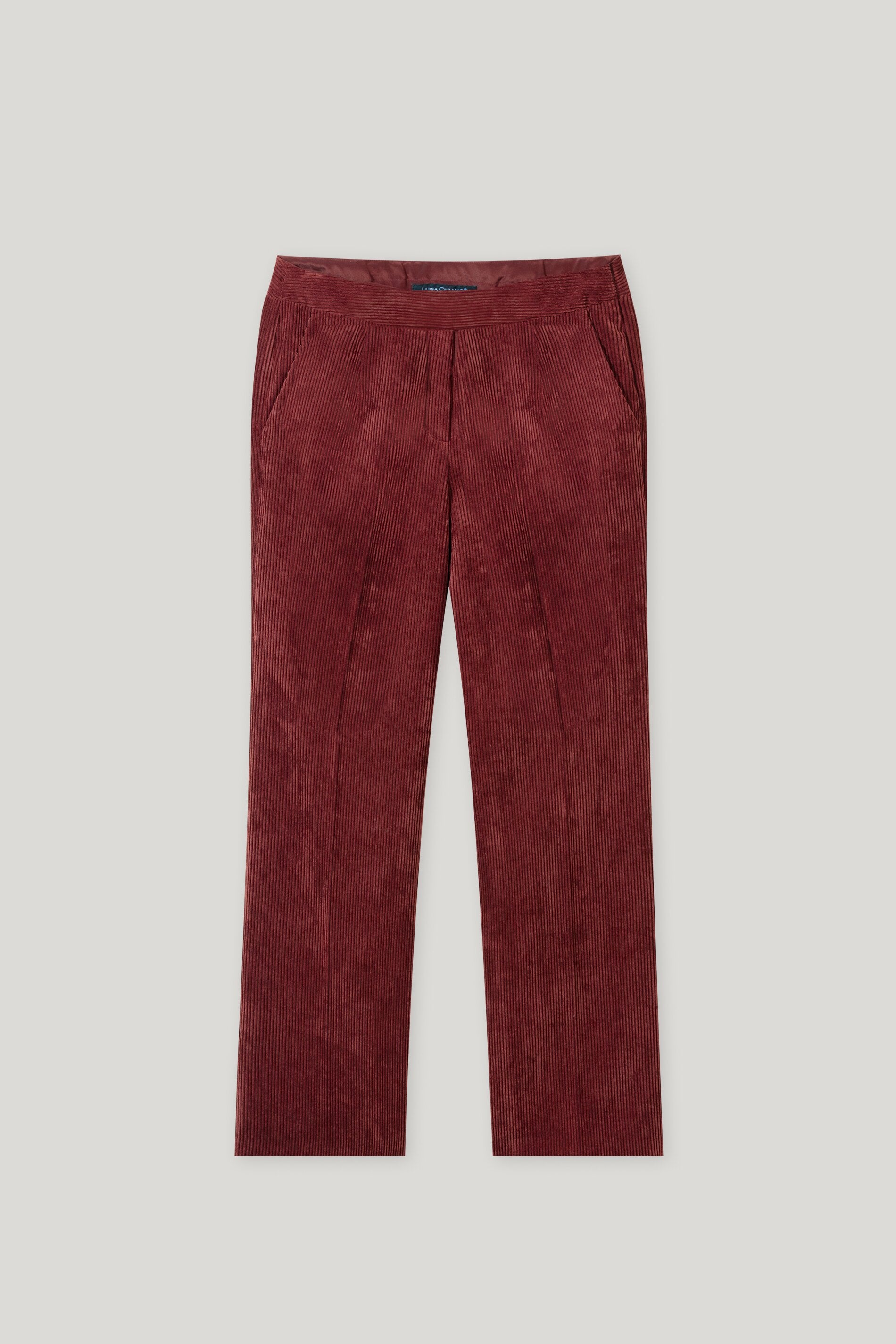 Cord-Wideleg-Joggpants - berry red - ohne Bund | Artikel Front