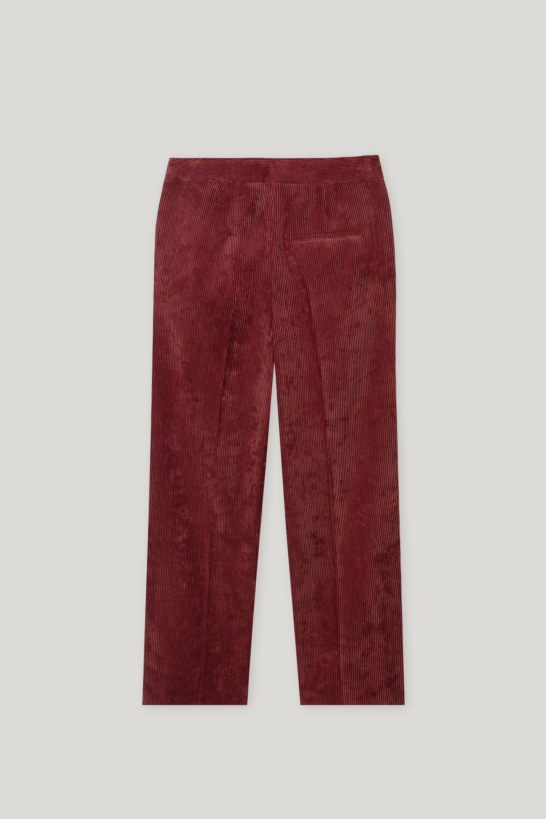 Cord-Wideleg-Joggpants - berry red - ohne Bund | Artikel Rück