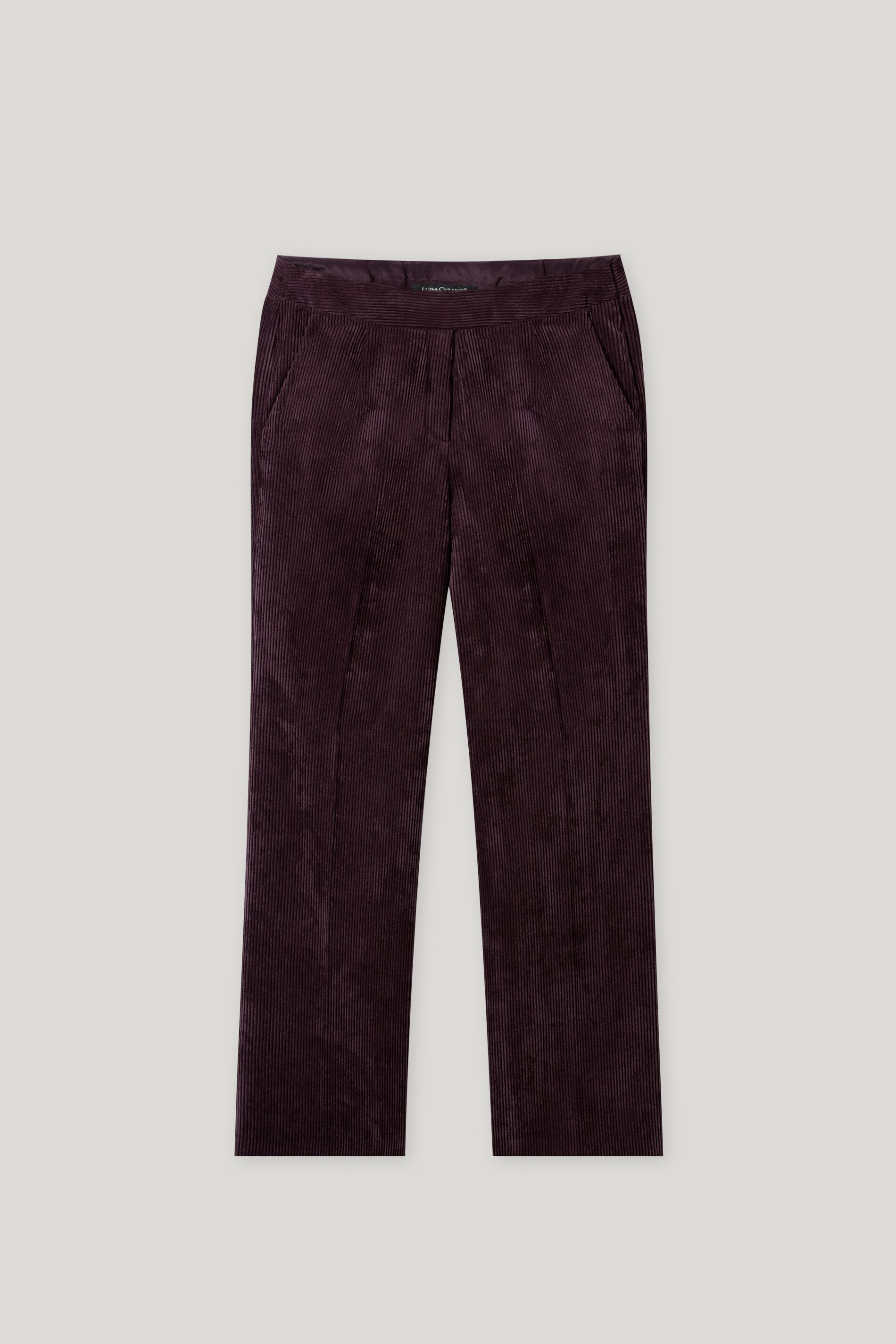 Cord-Wideleg-Joggpants - burgundy - ohne Bund | Artikel Front