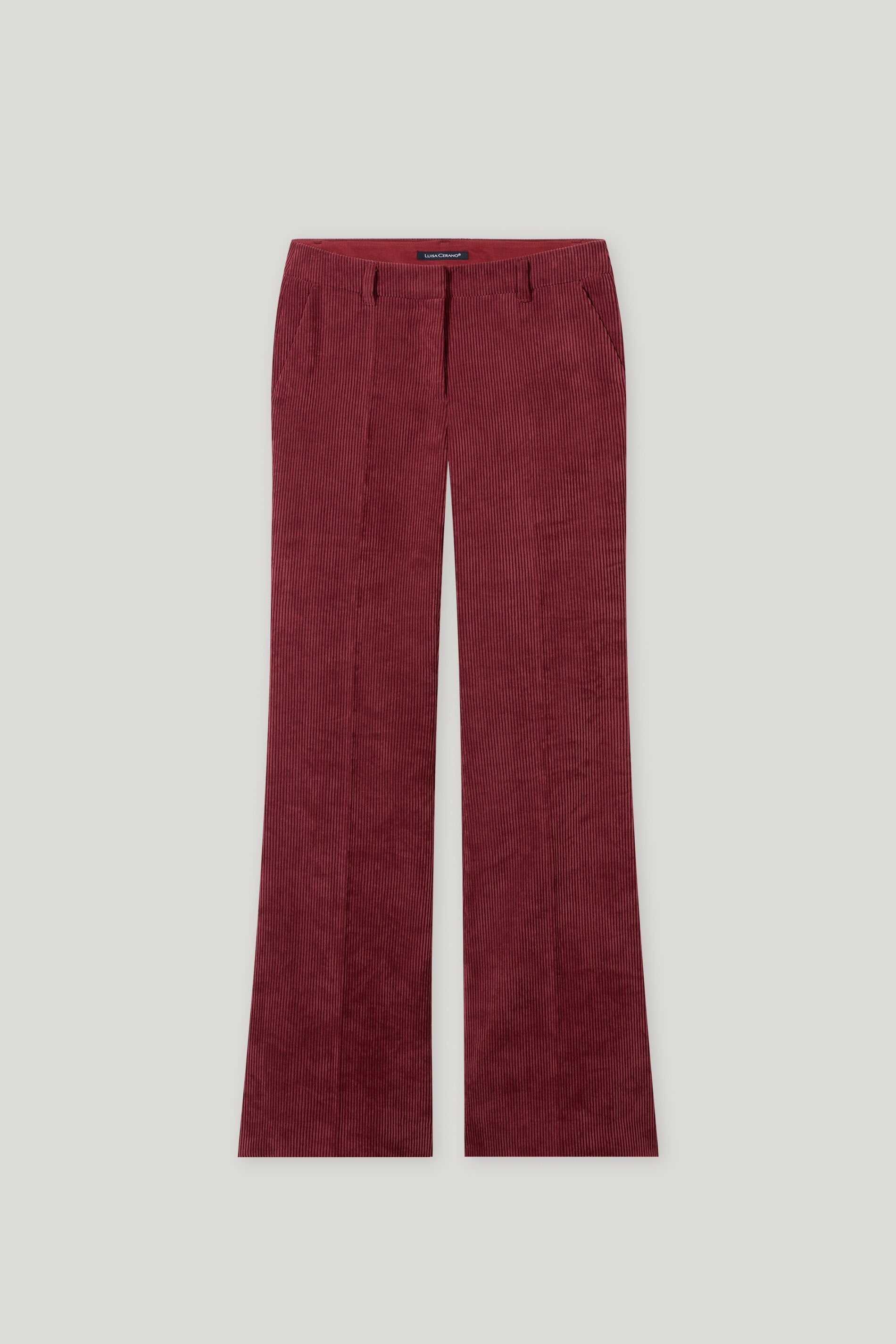 Flared-Cord-Pants - berry red - Standard | Artikel Front
