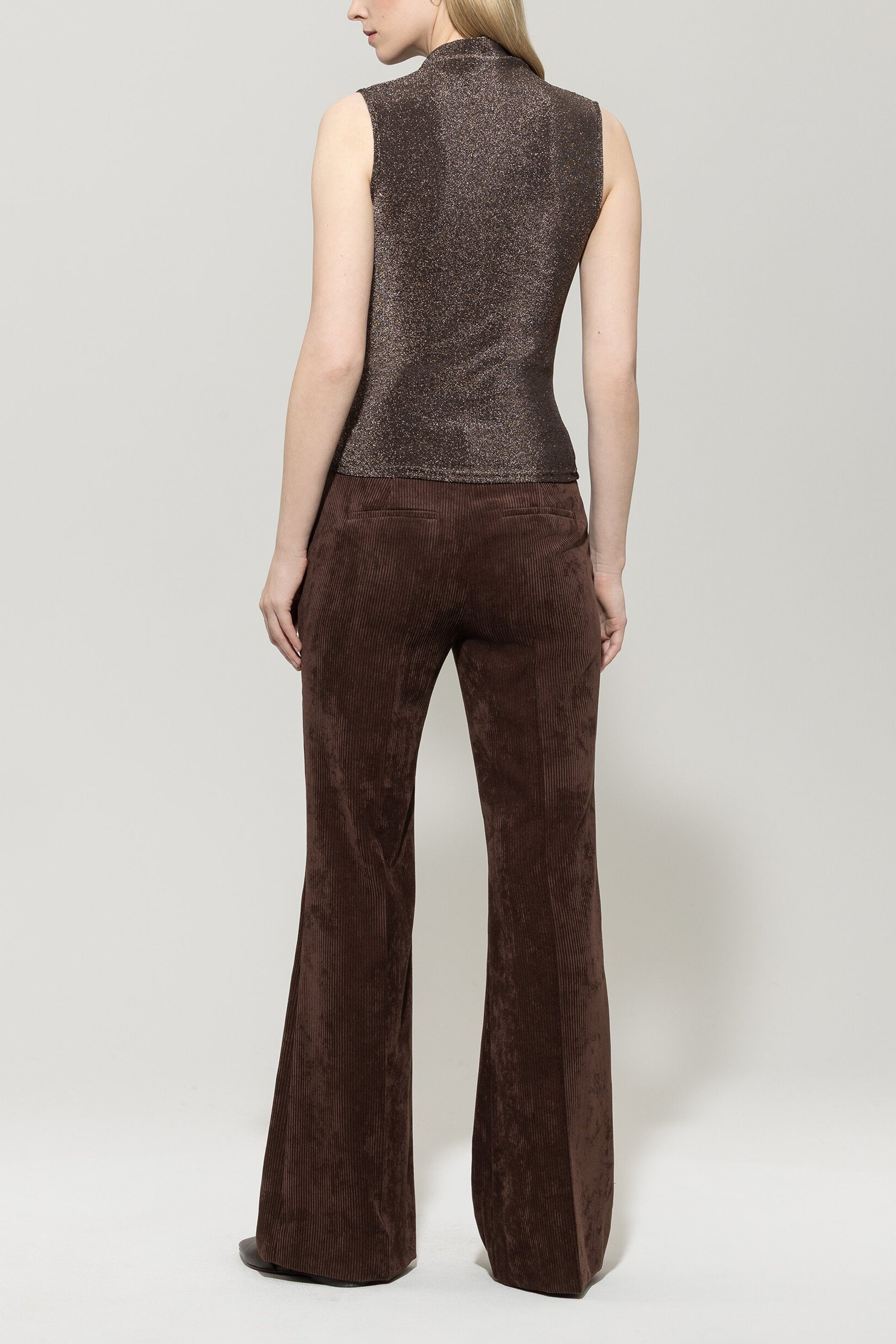 Flared-Cord-Pants - espresso - Standard | Model Rück