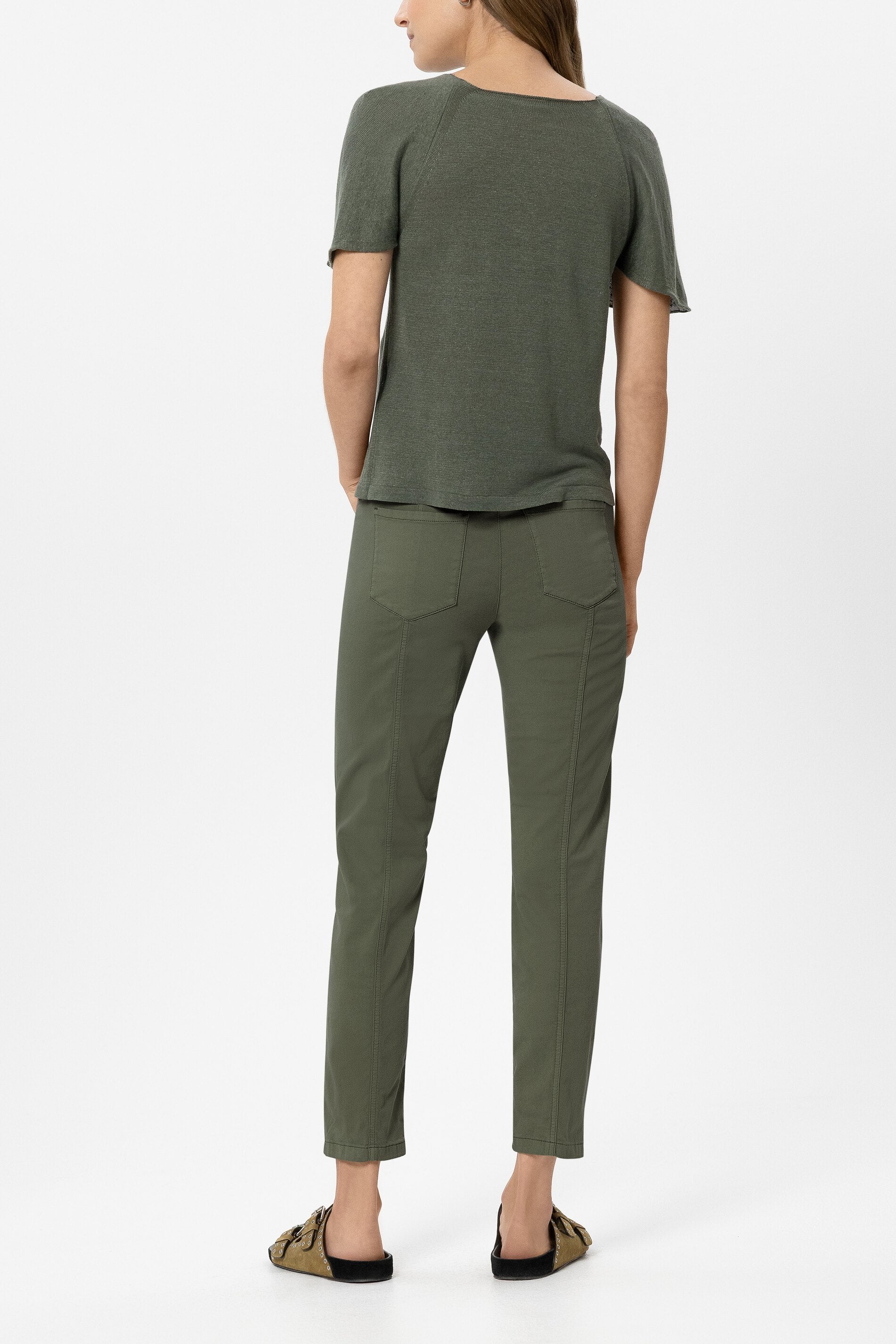 High-Stretch-Skinny-Denim - khaki - Standard | Model Rück